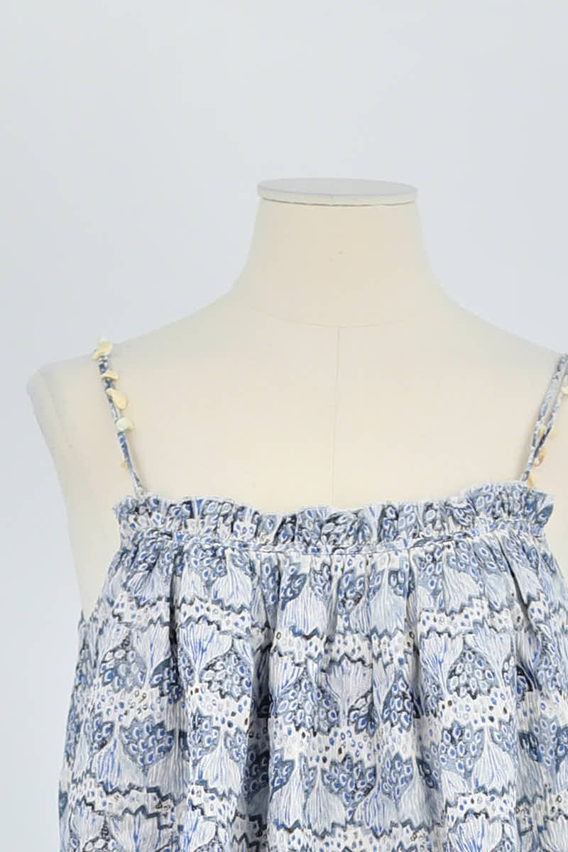 Azawood sleeveless top ANTIK BATIK - Seconde Main Blue