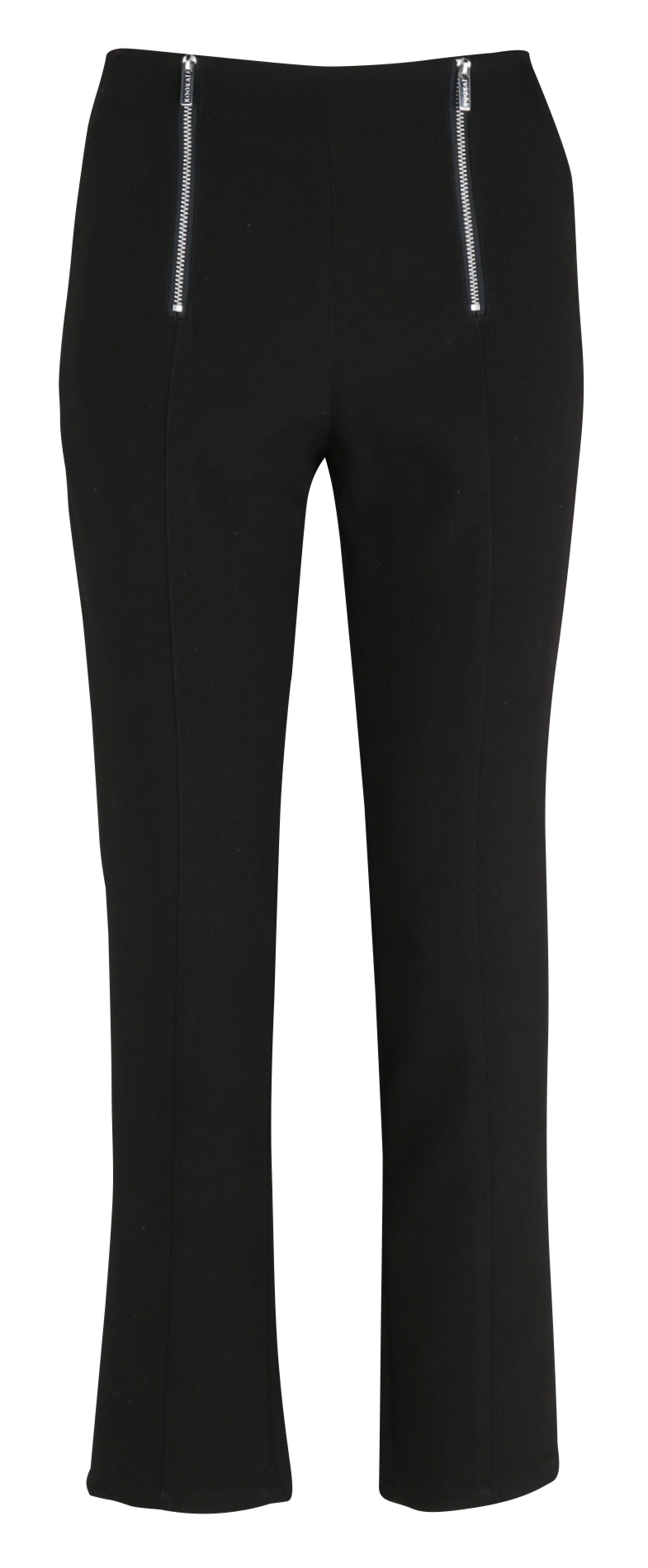 Zippered straight pants with high waist KOOKAI Black