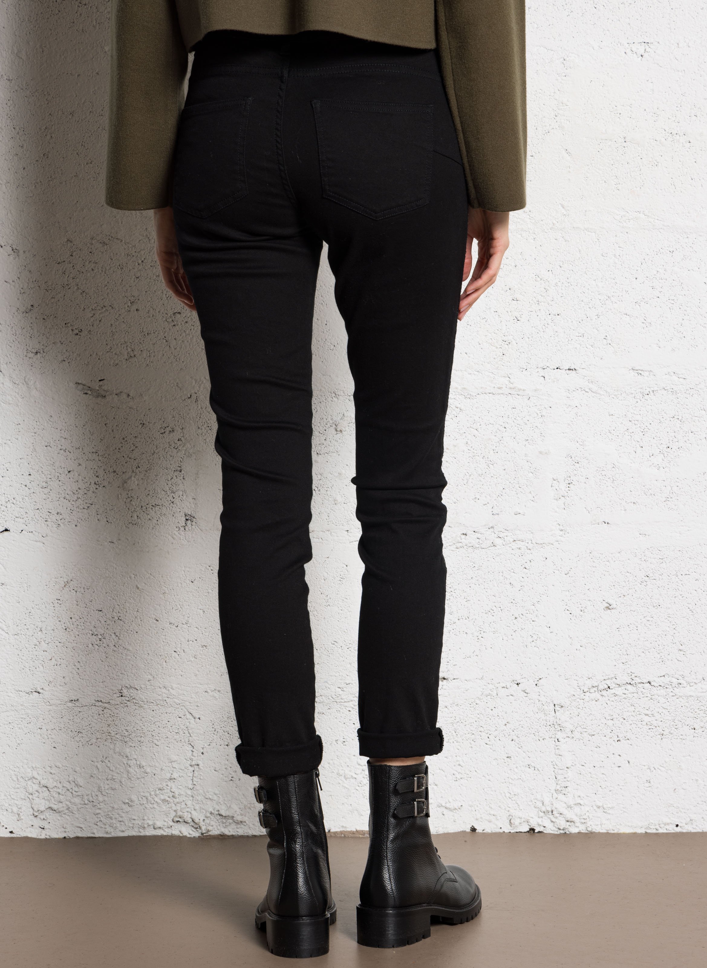 Jean droit en coton IKKS Noir