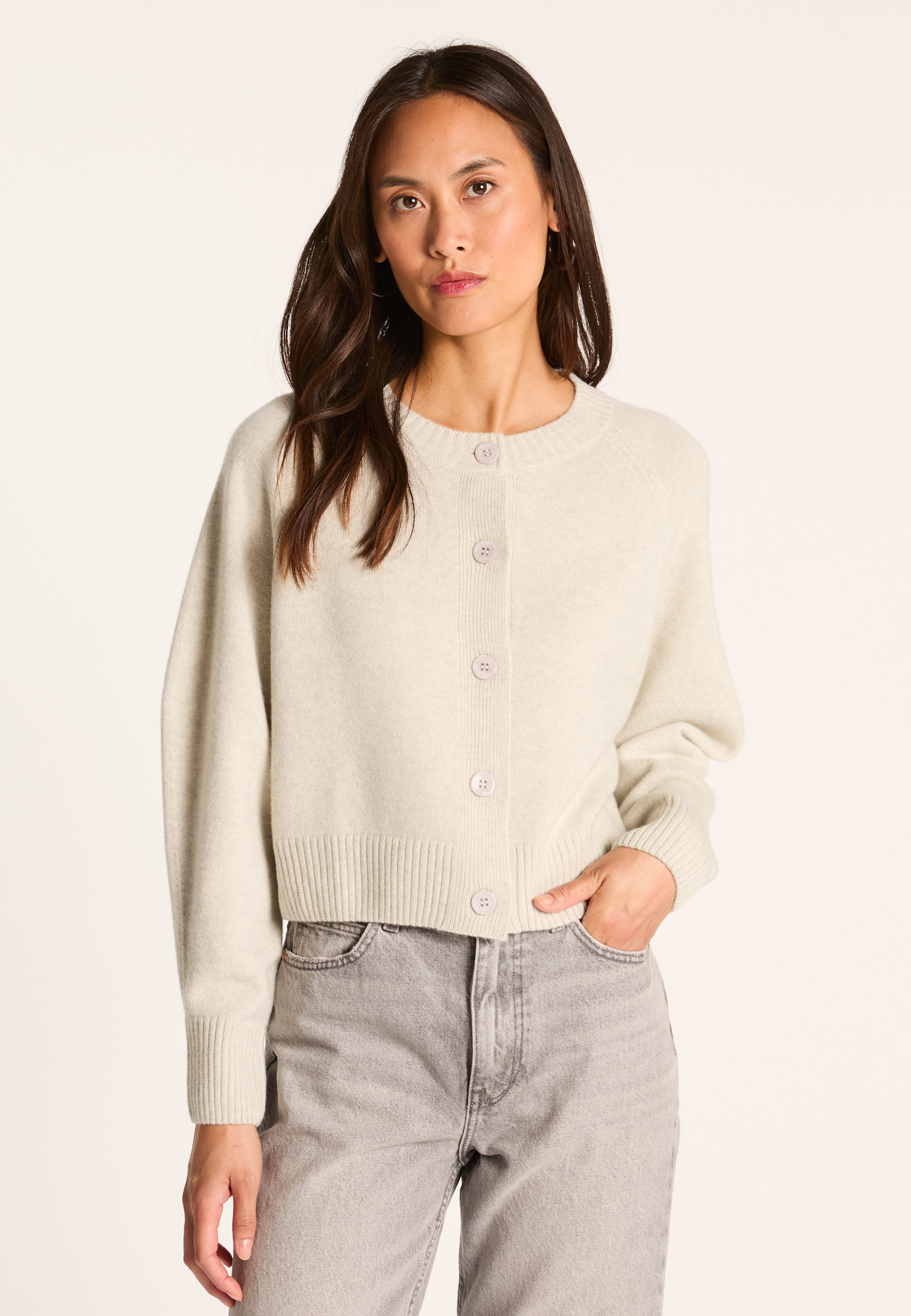 Cashmere cardigan MAISON MONTAGUT Grey