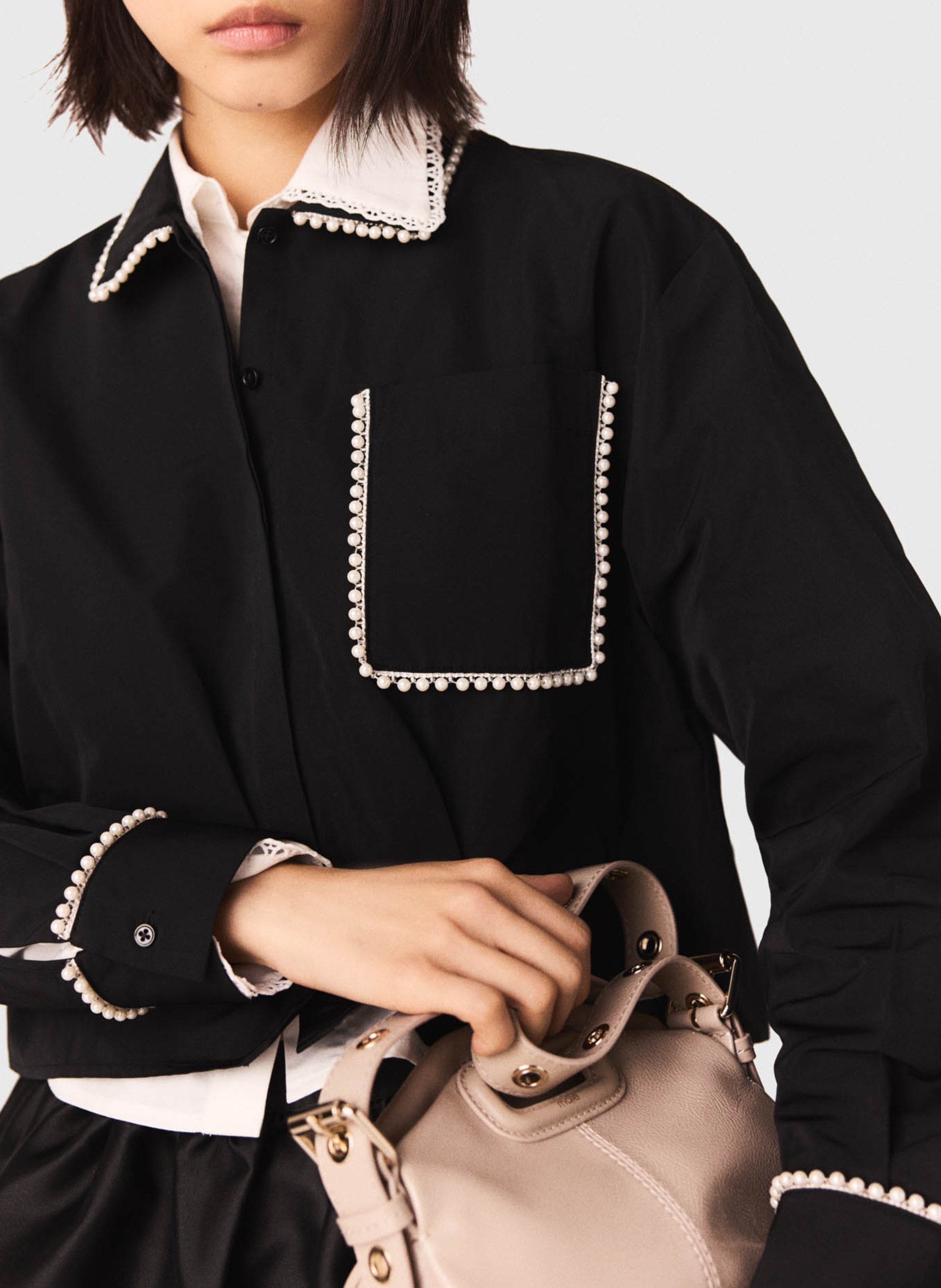 Chemise col classique MAJE Black