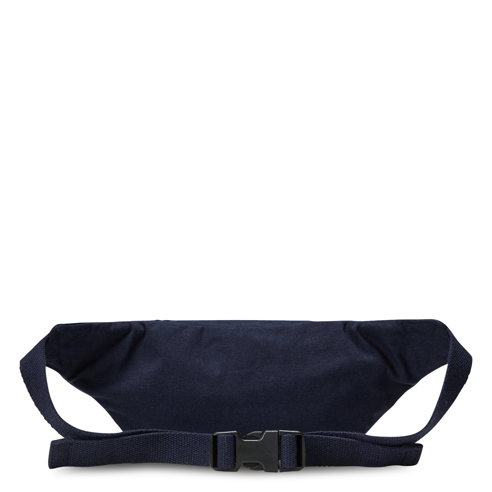 Sac banane unie à logo brodé en coton Bleu