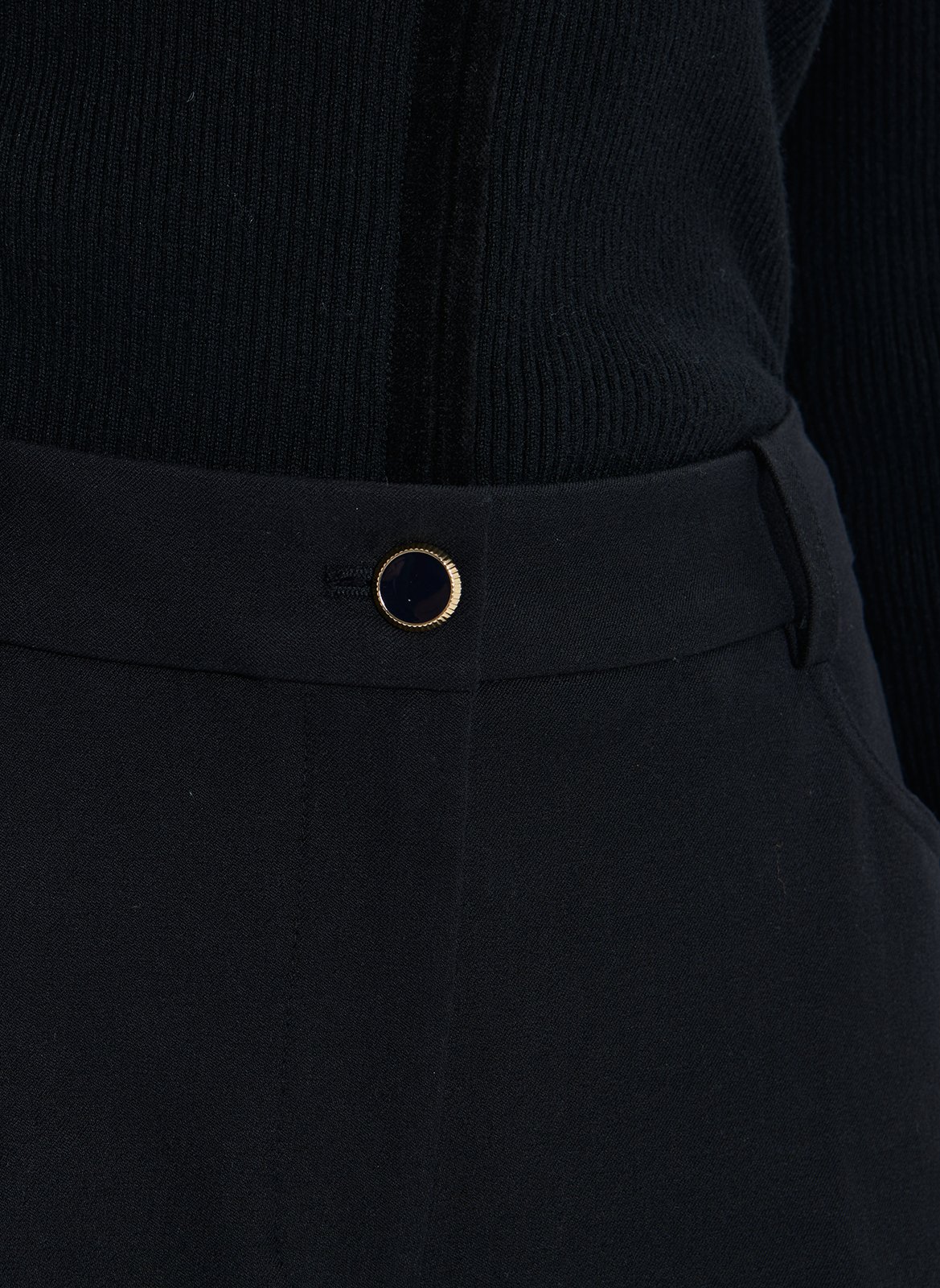 Azawood high-waisted wide-leg trousers ZAPA Black