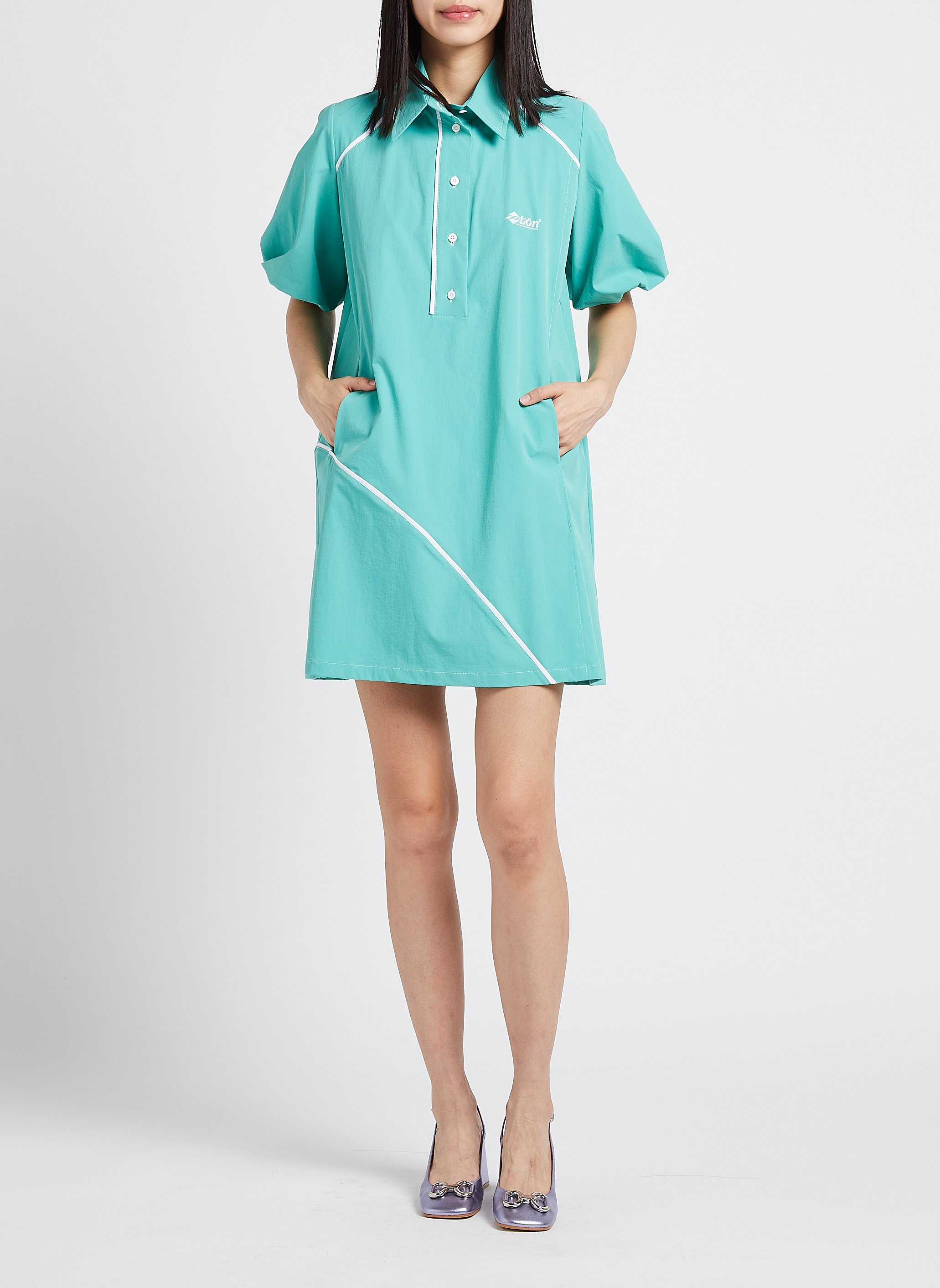 Robe courte col classique  MARGAUX LONNBERG Vert