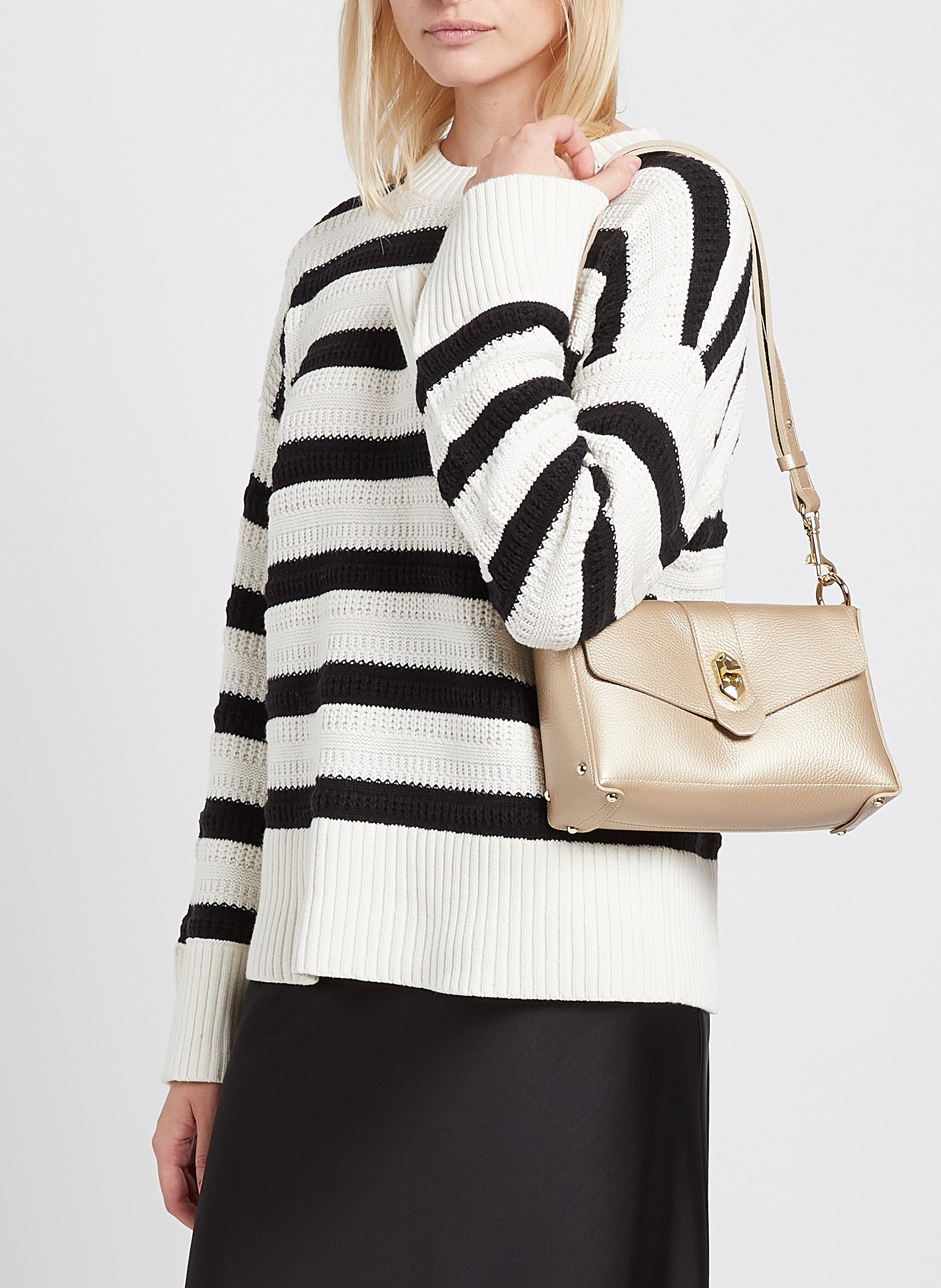 Sac bandoulière en cuir  LANCASTER PARIS Doré