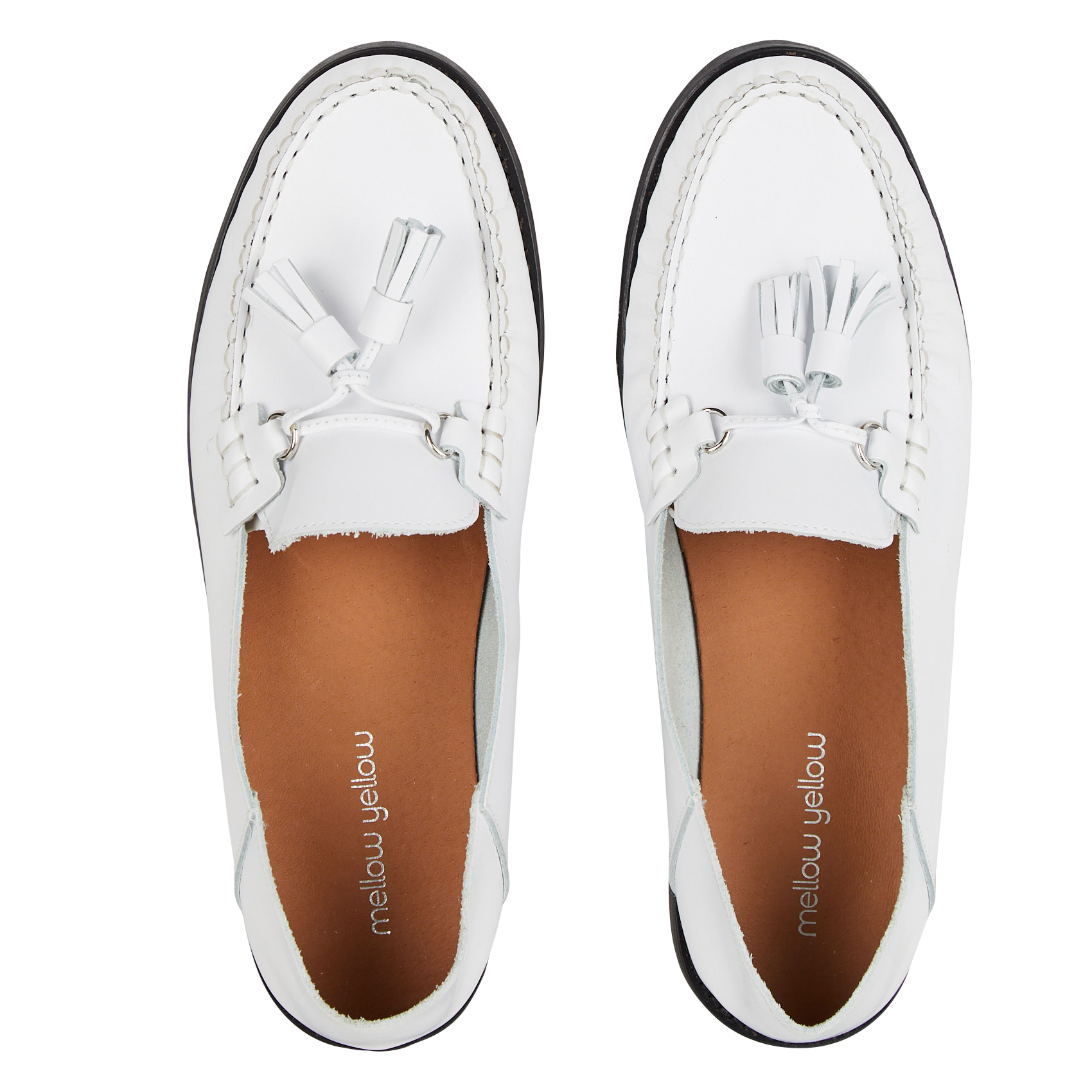 Mocasssins en cuir MELLOW YELLOW Blanc