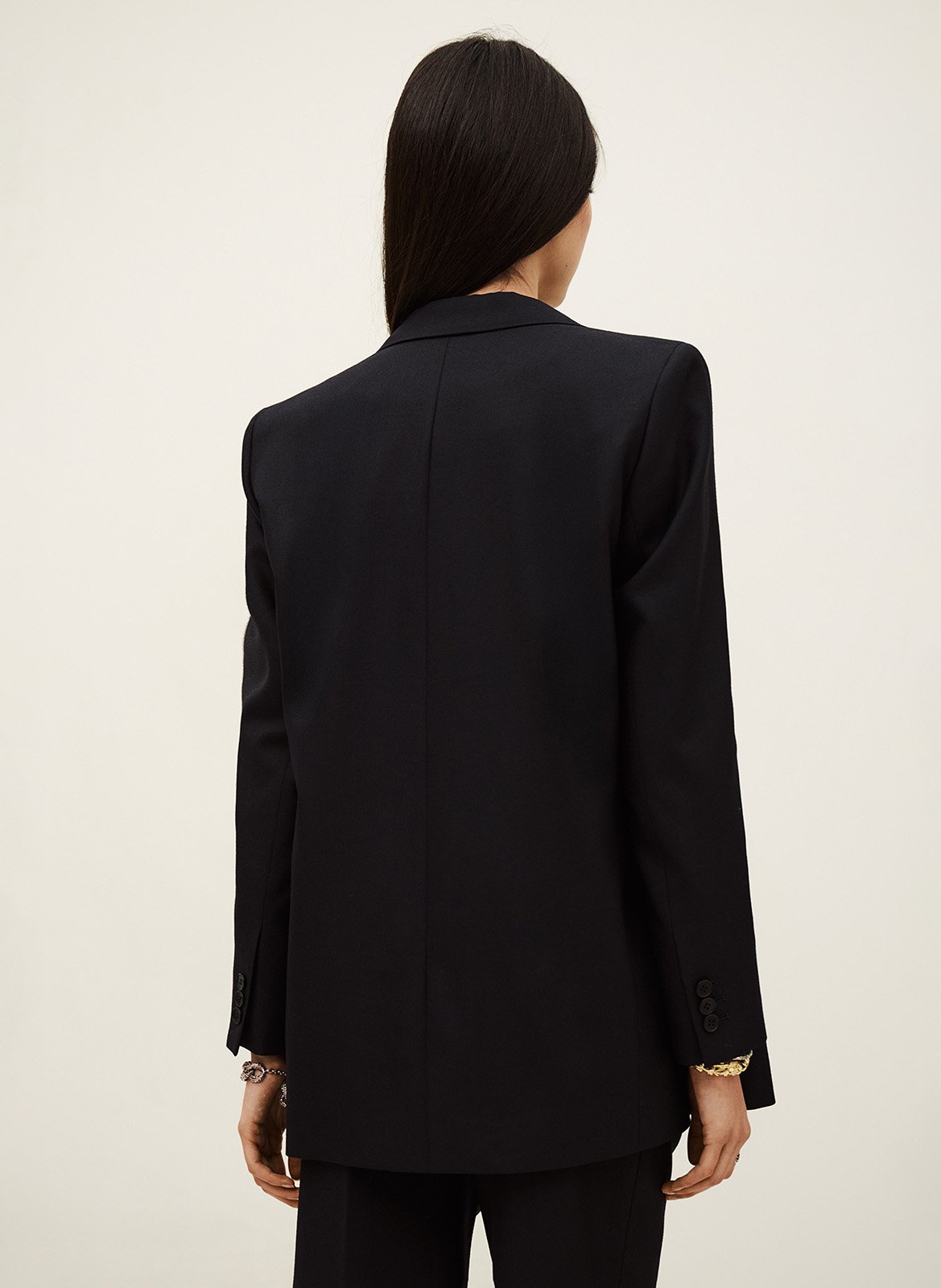 Straight wool blazer jacket BA&SH Blue