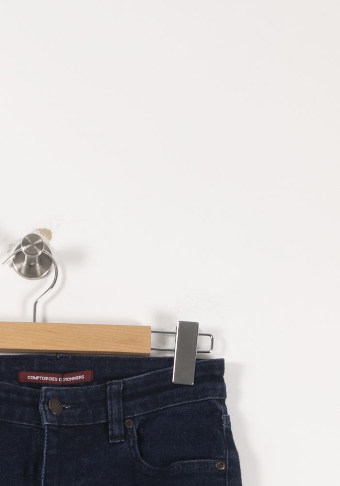 Cropped slim jeans with studs COMPTOIR DES COTONNIERS - Seconde main Blue