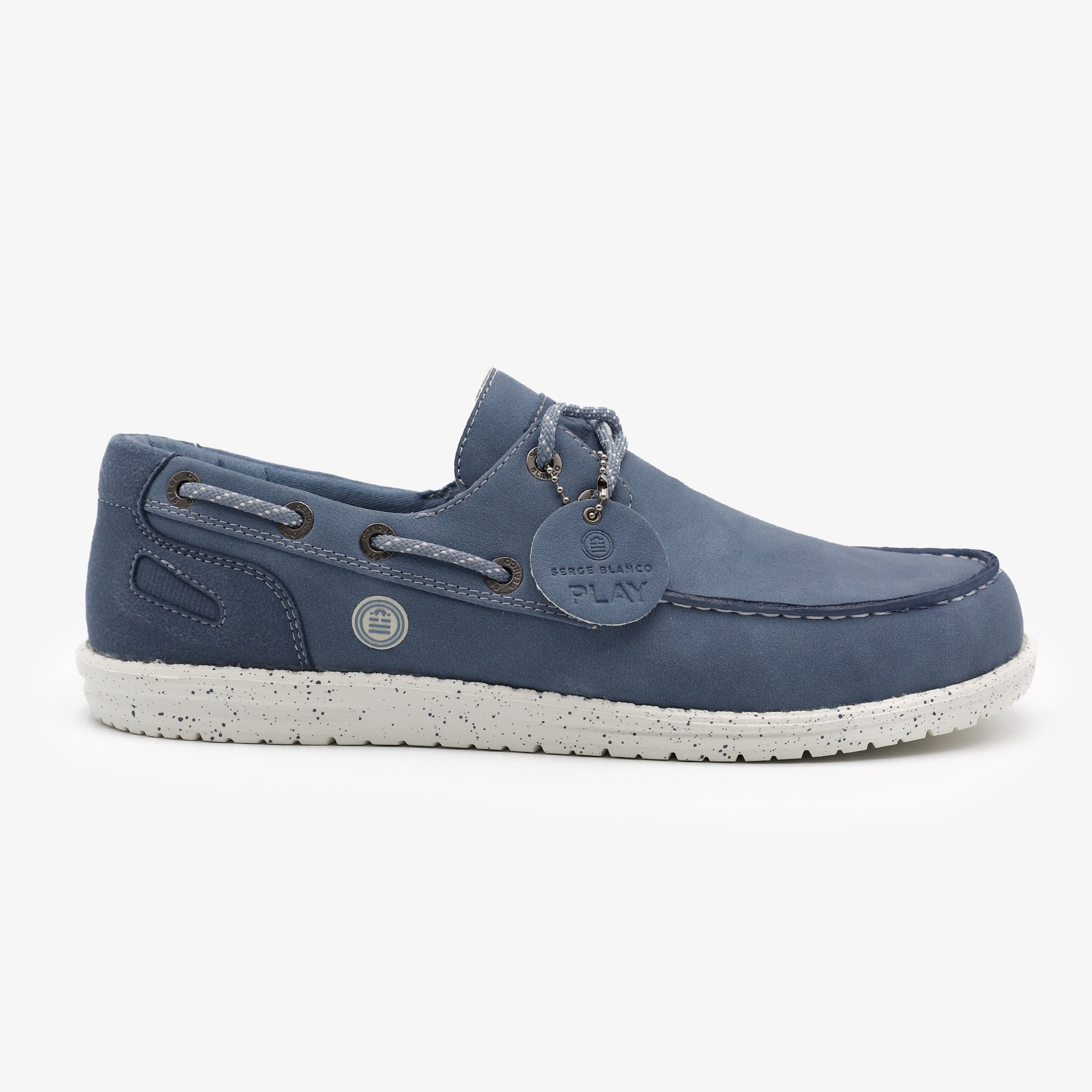 Nubuck deck shoes SERGE BLANCO Blue