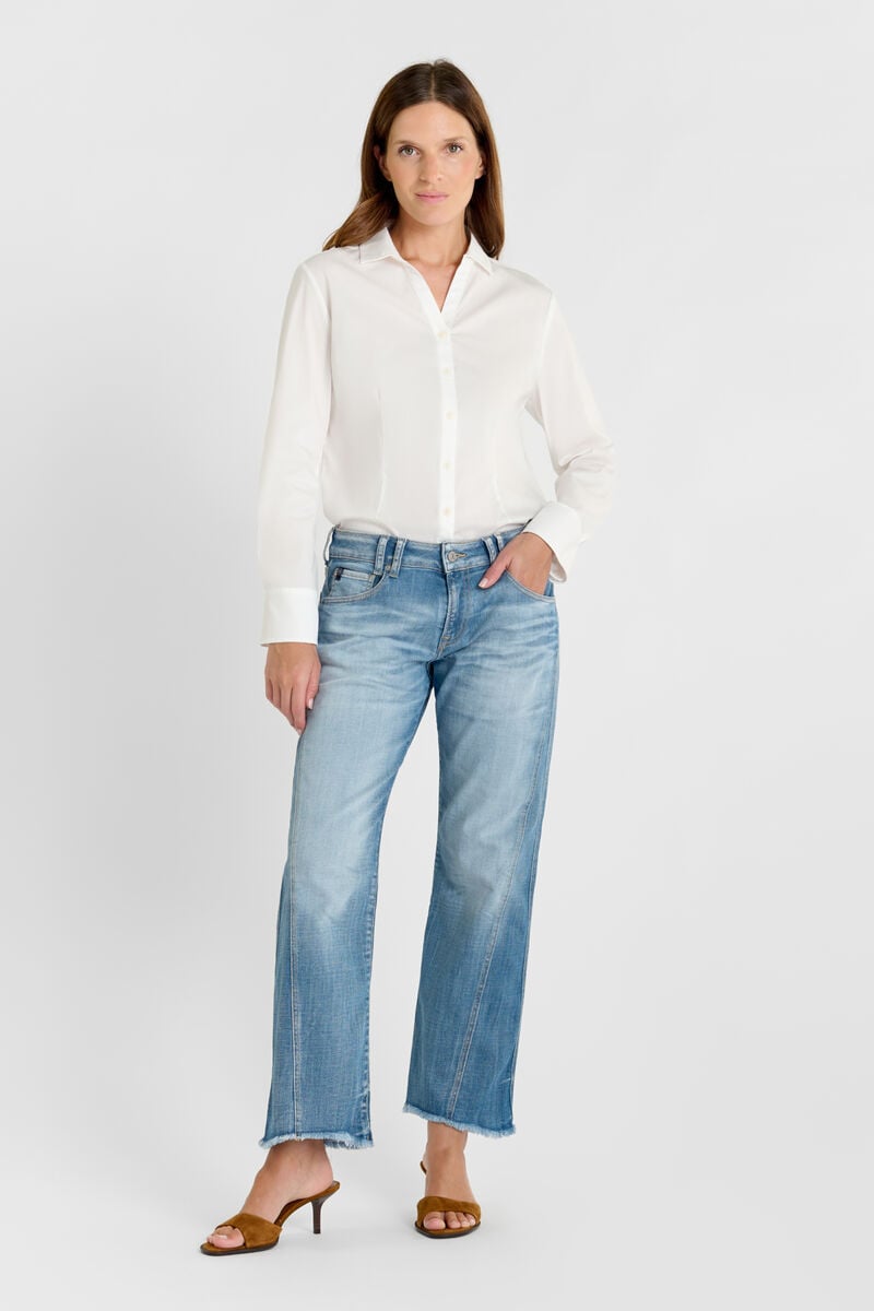 Straight jeans, 7/8 length LE TEMPS DES CERISES Blue