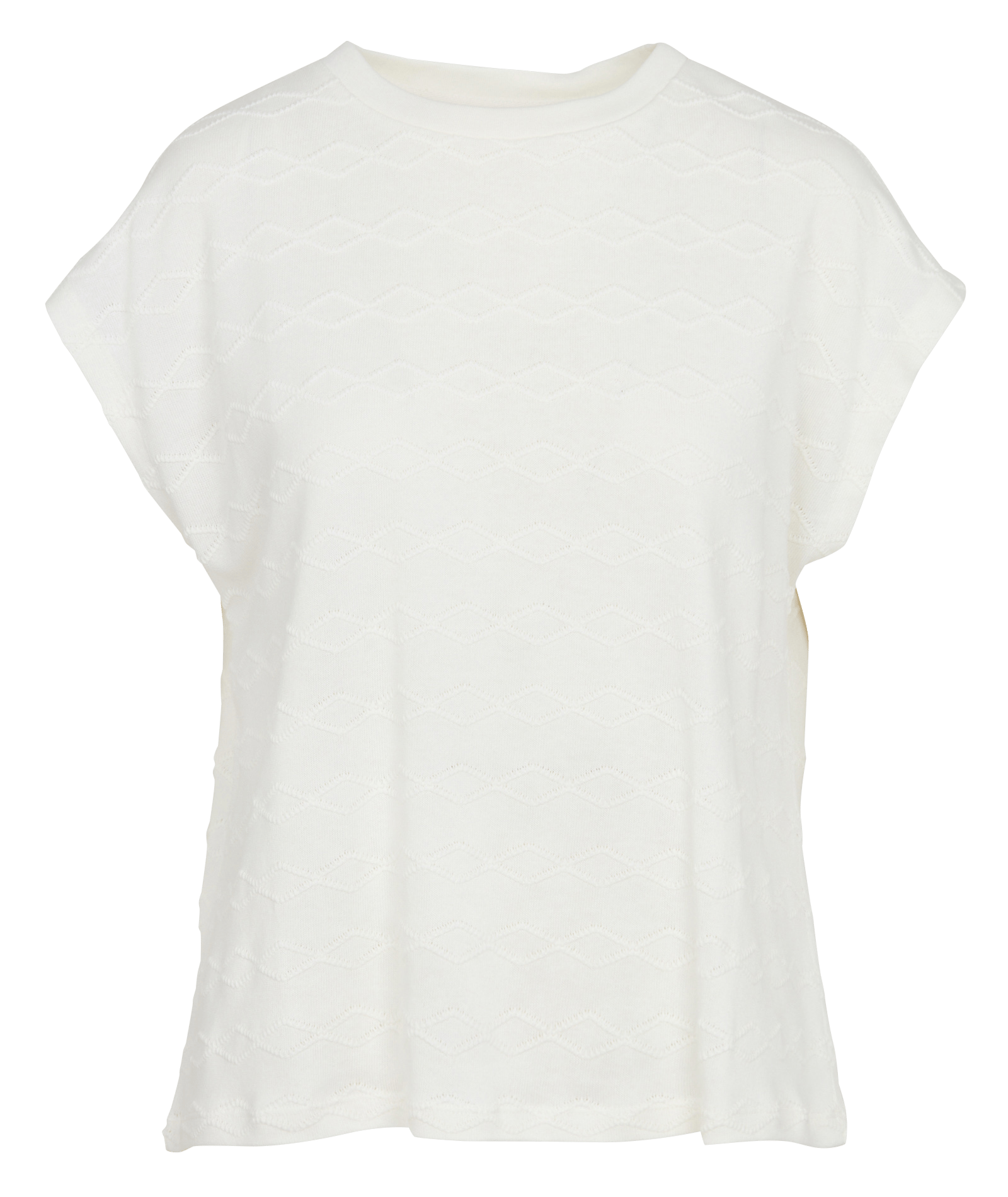 Tee-shirt brodé oversize col rond LA FEE MARABOUTEE Blanc