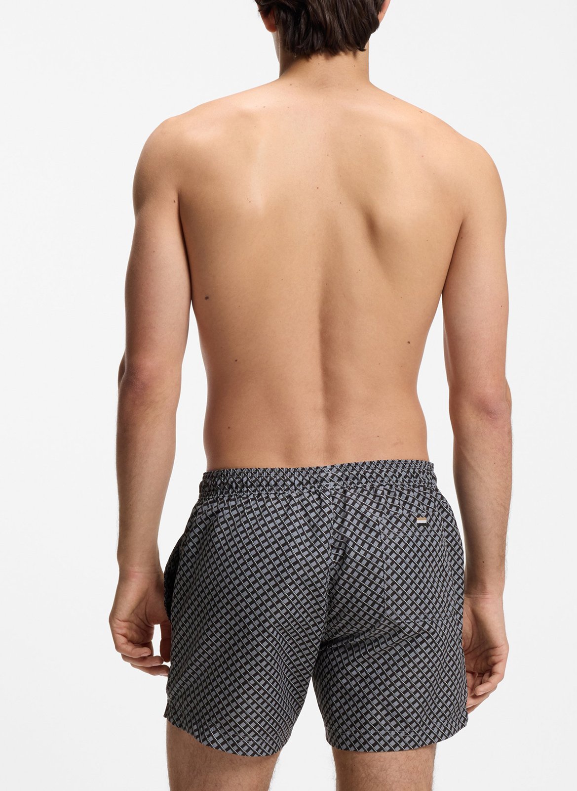 Short de bain imprimé BOSS Argent