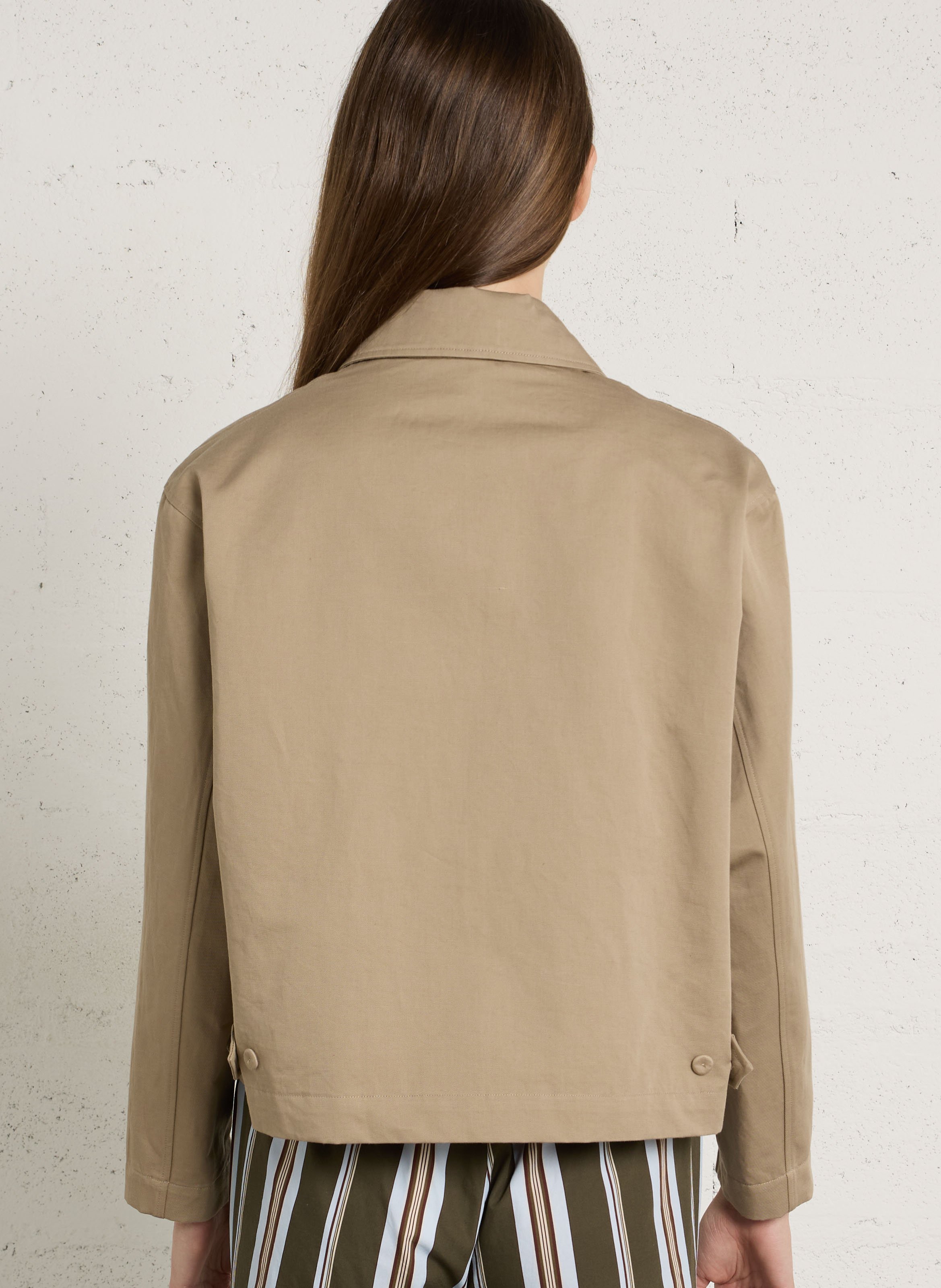 Vetse col classique en coton mélangé DIEGA Marron