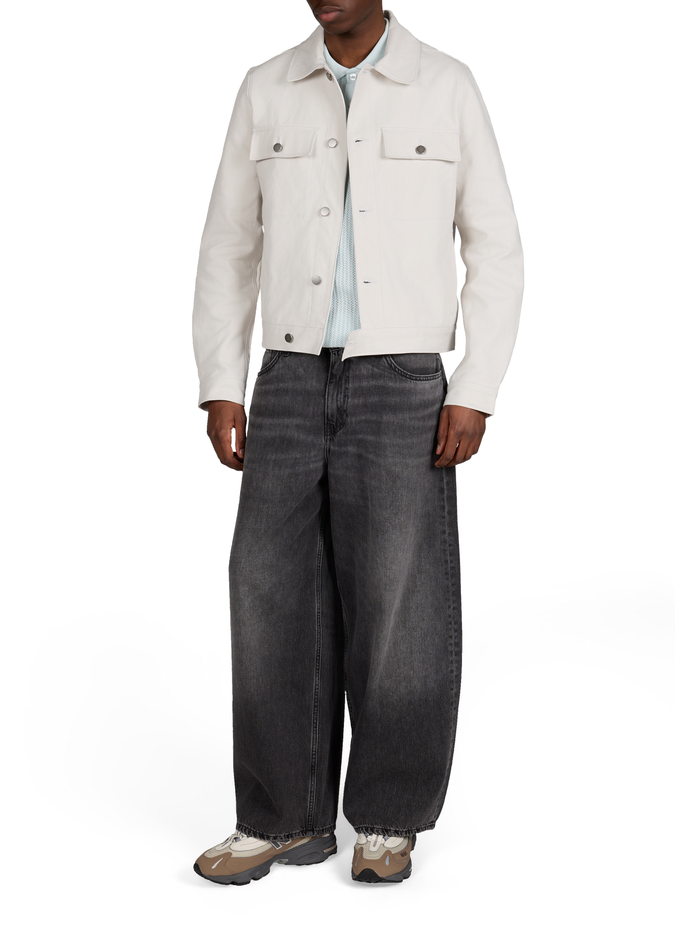 Blouson droit en coton SAISON 1865 Beige