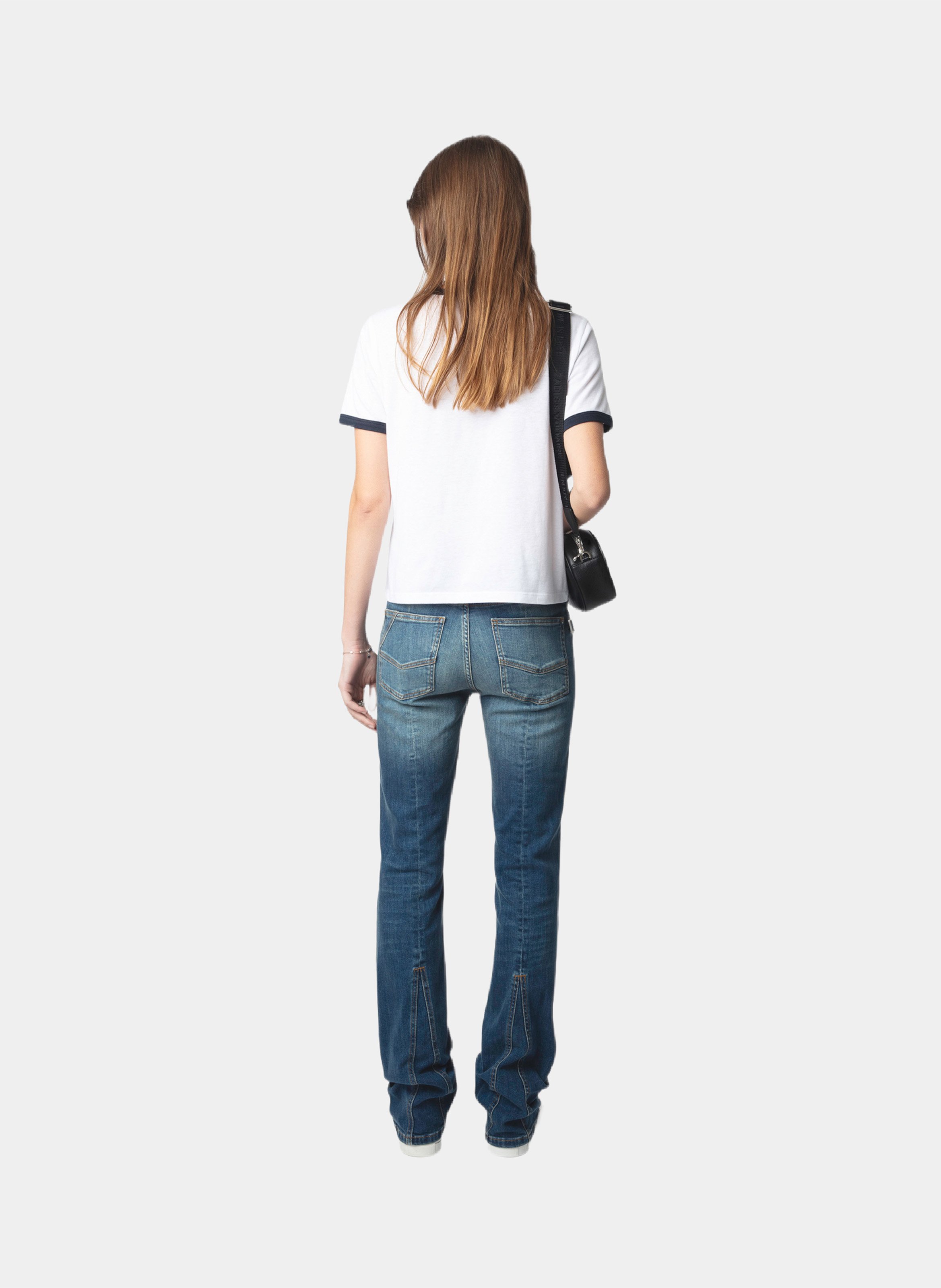 Straight T-shirt with rhinestones ZADIG&VOLTAIRE White