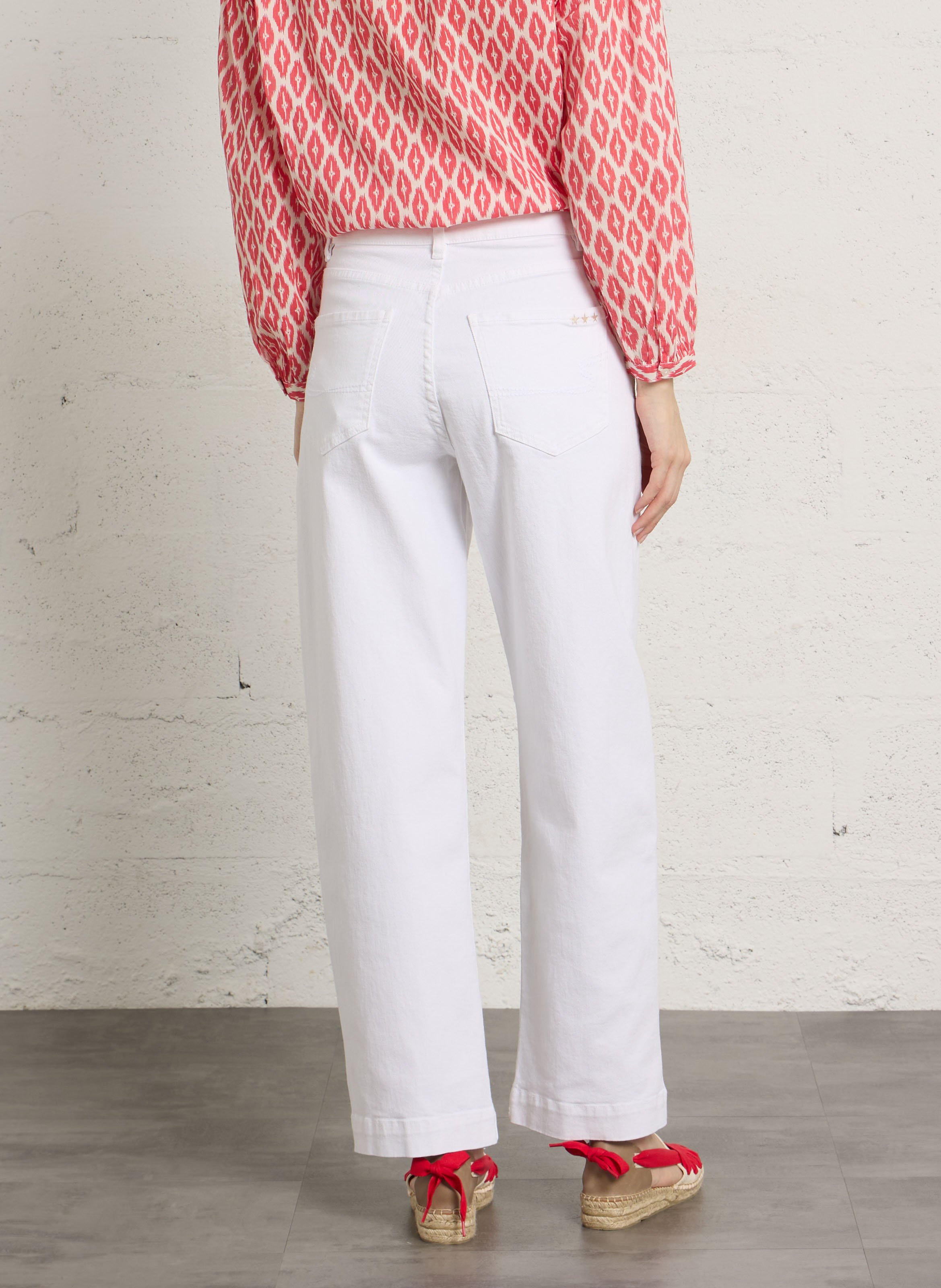 Cotton-blend boyfit jeans SUD EXPRESS White