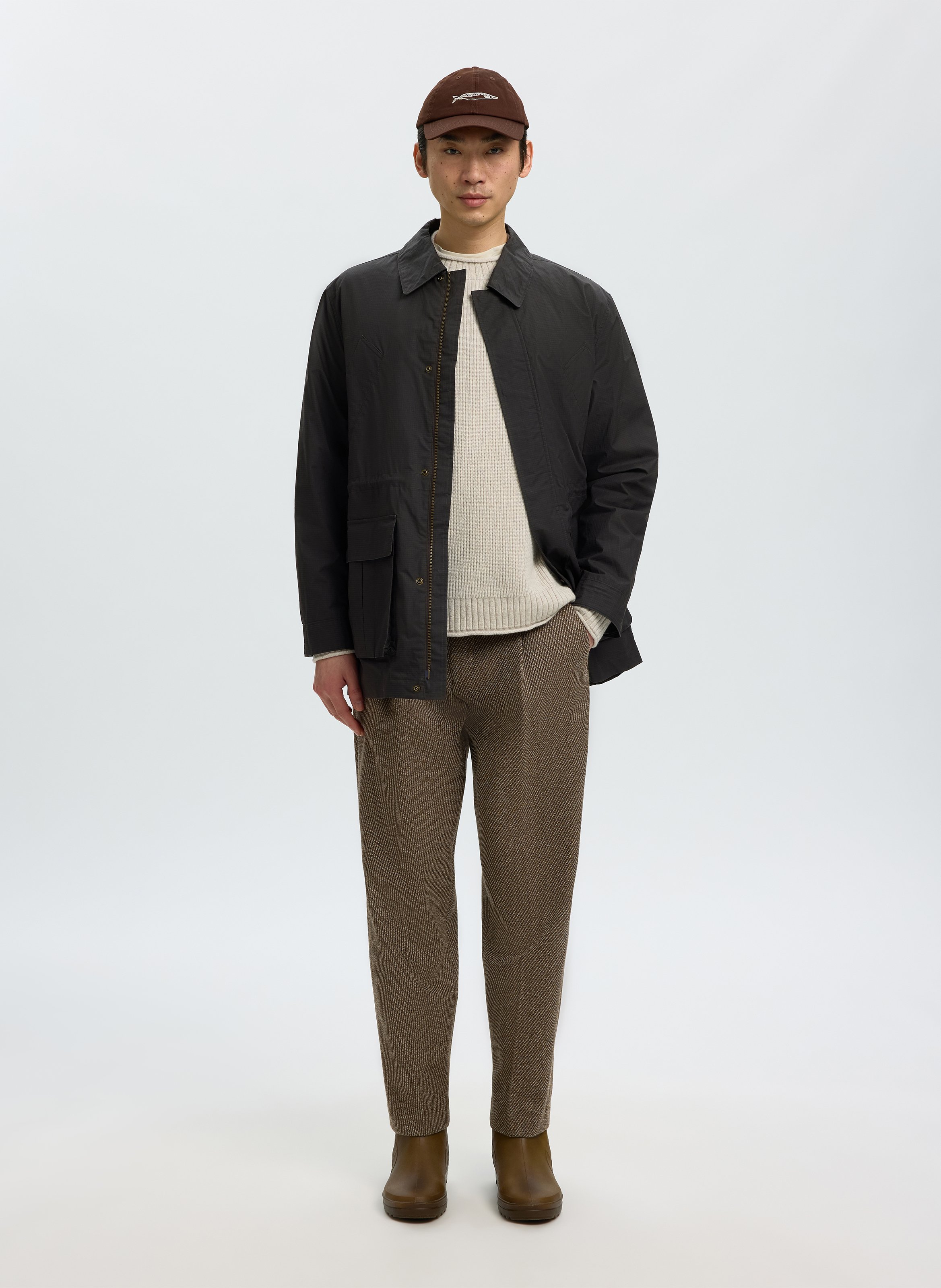Parda classic organic cotton shirt SELECTED Brown