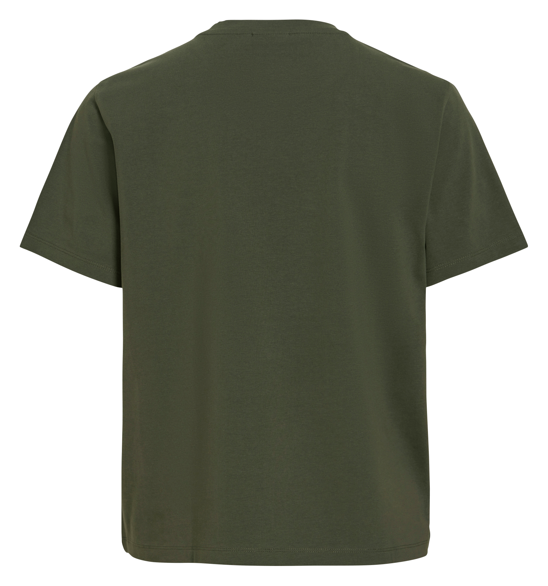 T-shirt met ronde hals - biologische katoenblend VILA Kaki