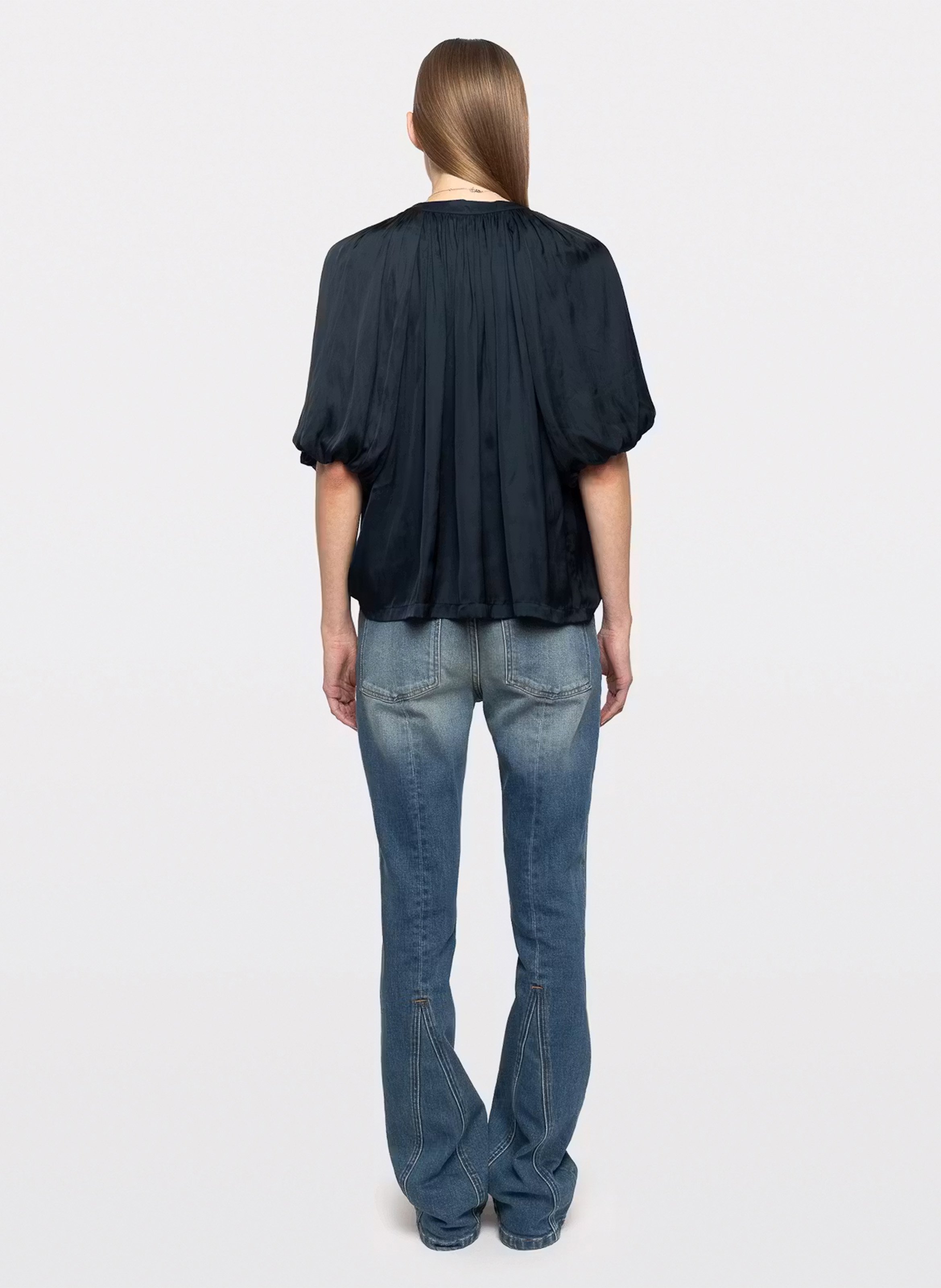 Ruime blouse met V-hals | Blauw ZADIG&VOLTAIRE Dames