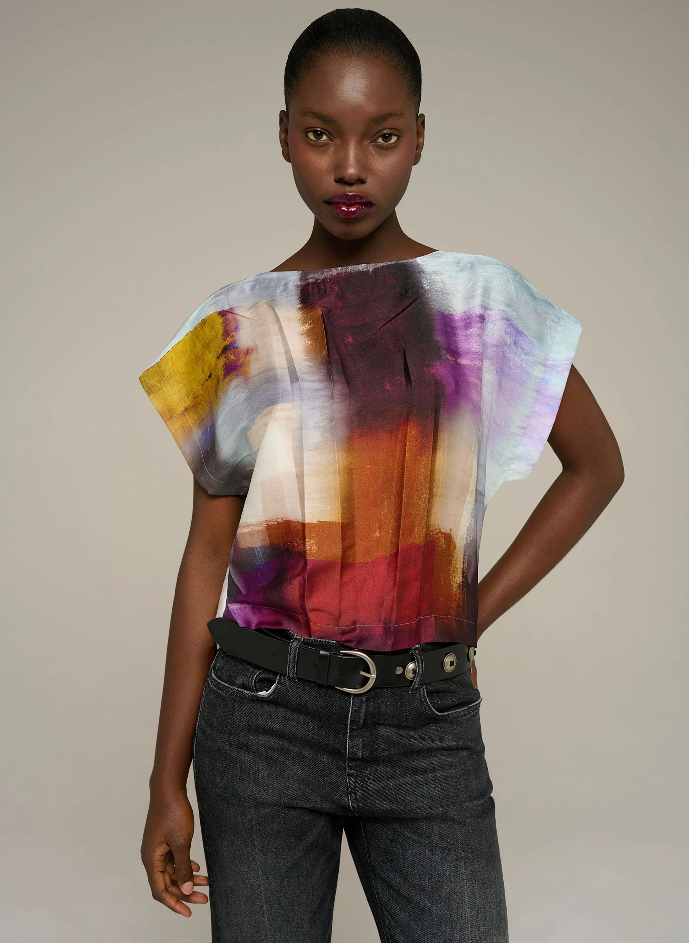 Tee-shirt imprimé COTELAC Bleu