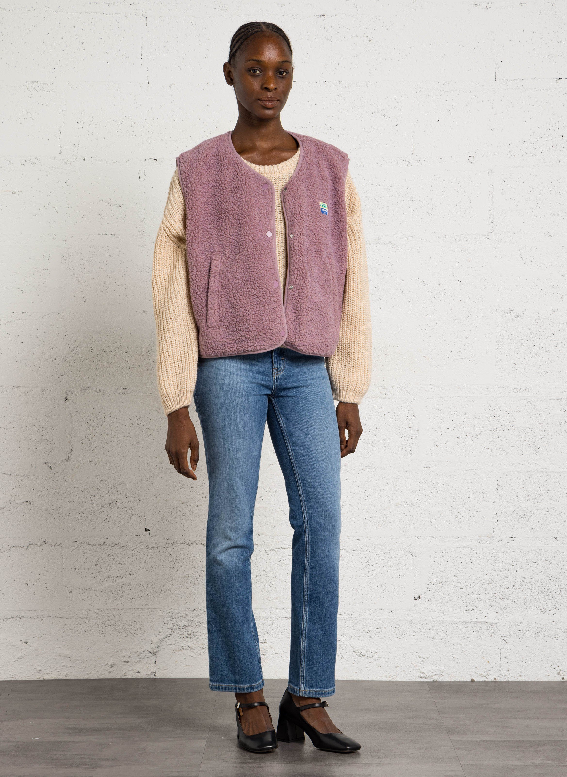 Weste aus Sweatstoff mit Rundhalskragen AMERICAN VINTAGE Rosa
