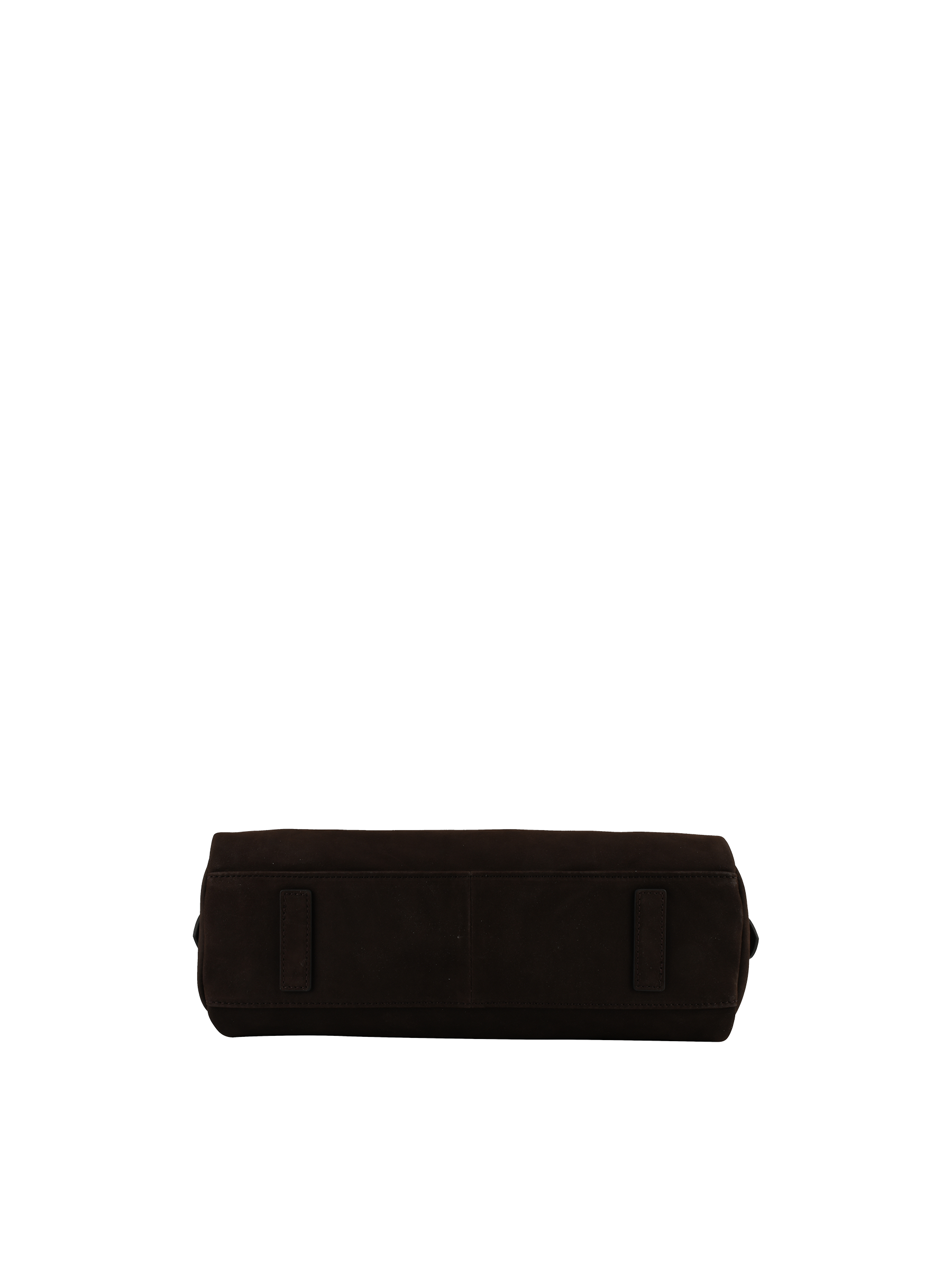 Sac porté épaule en cuir de vachette façon nubuck POURCHET Marron