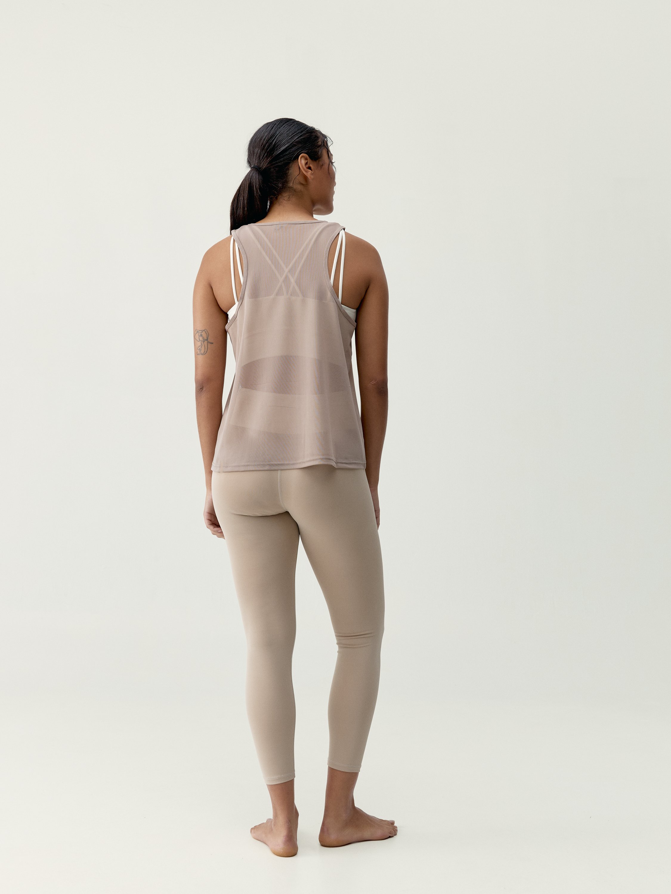 Transparent tank top BORN Beige