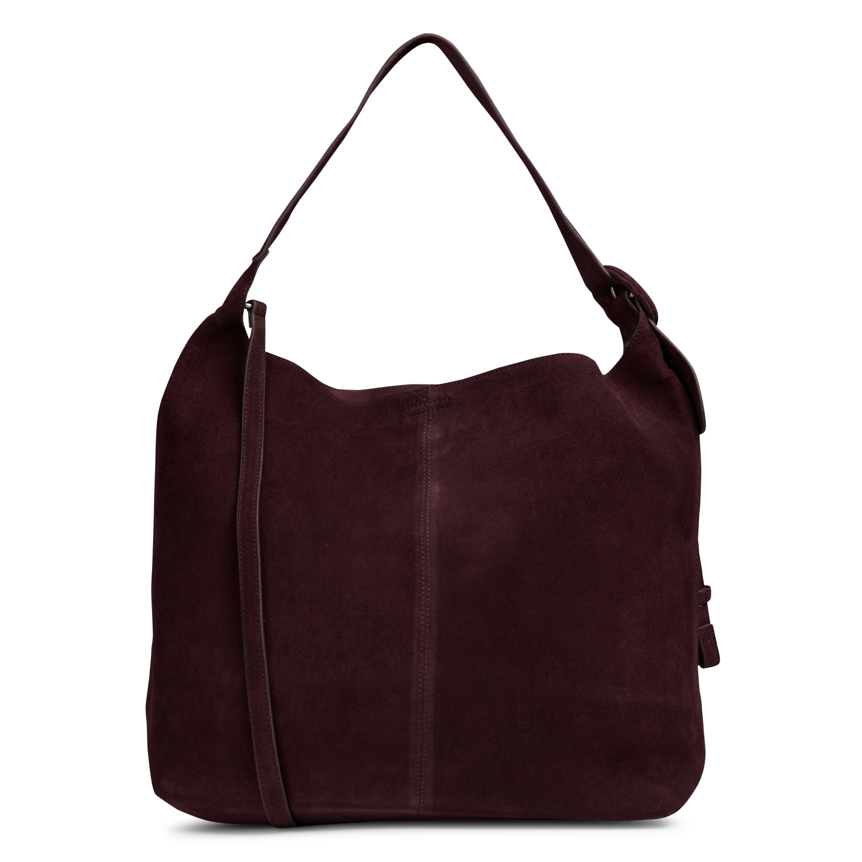 Beuteltasche aus Veloursleder IKKS Pflaume