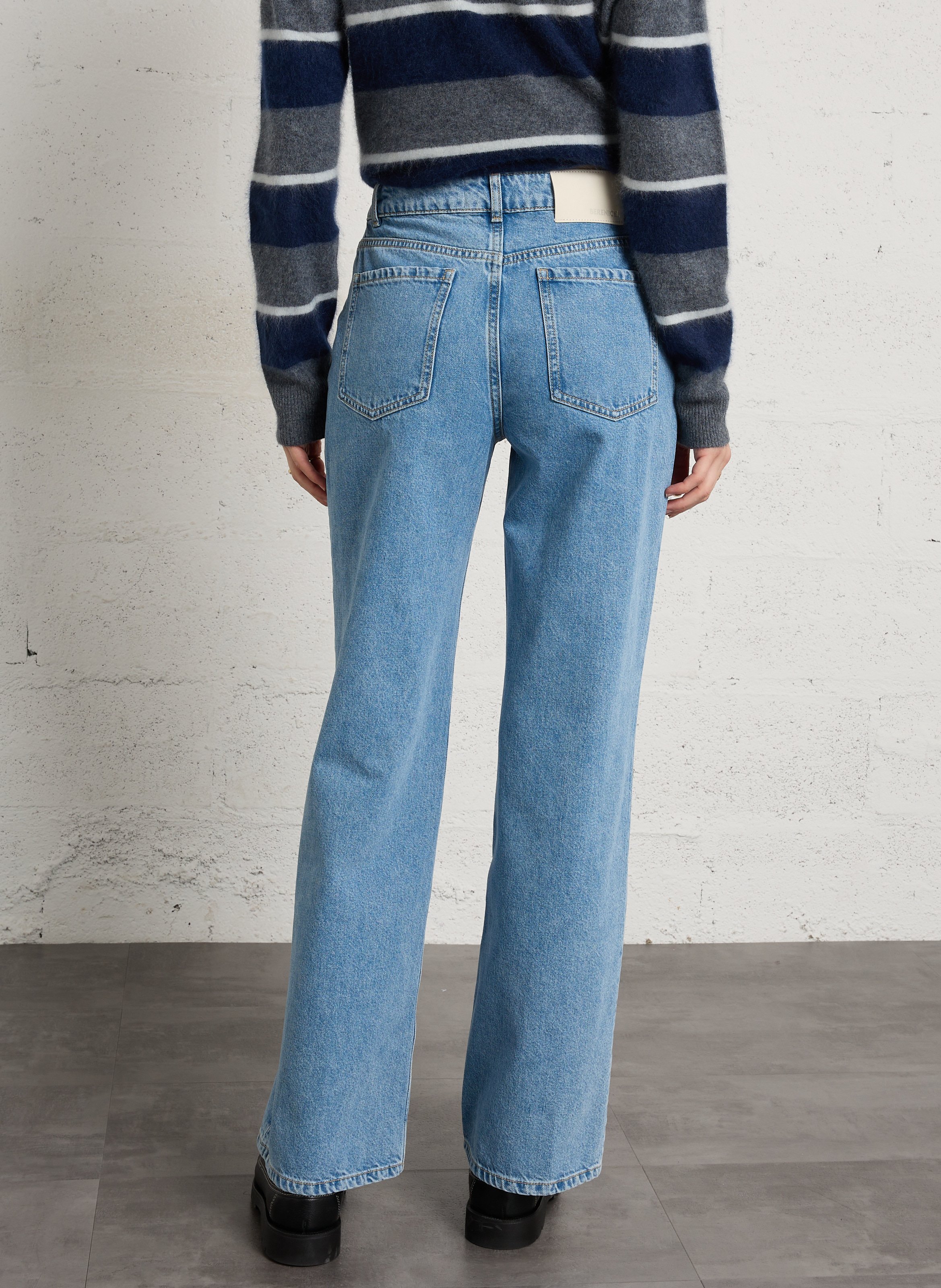 Wide-leg cotton jeans BERENICE Blue