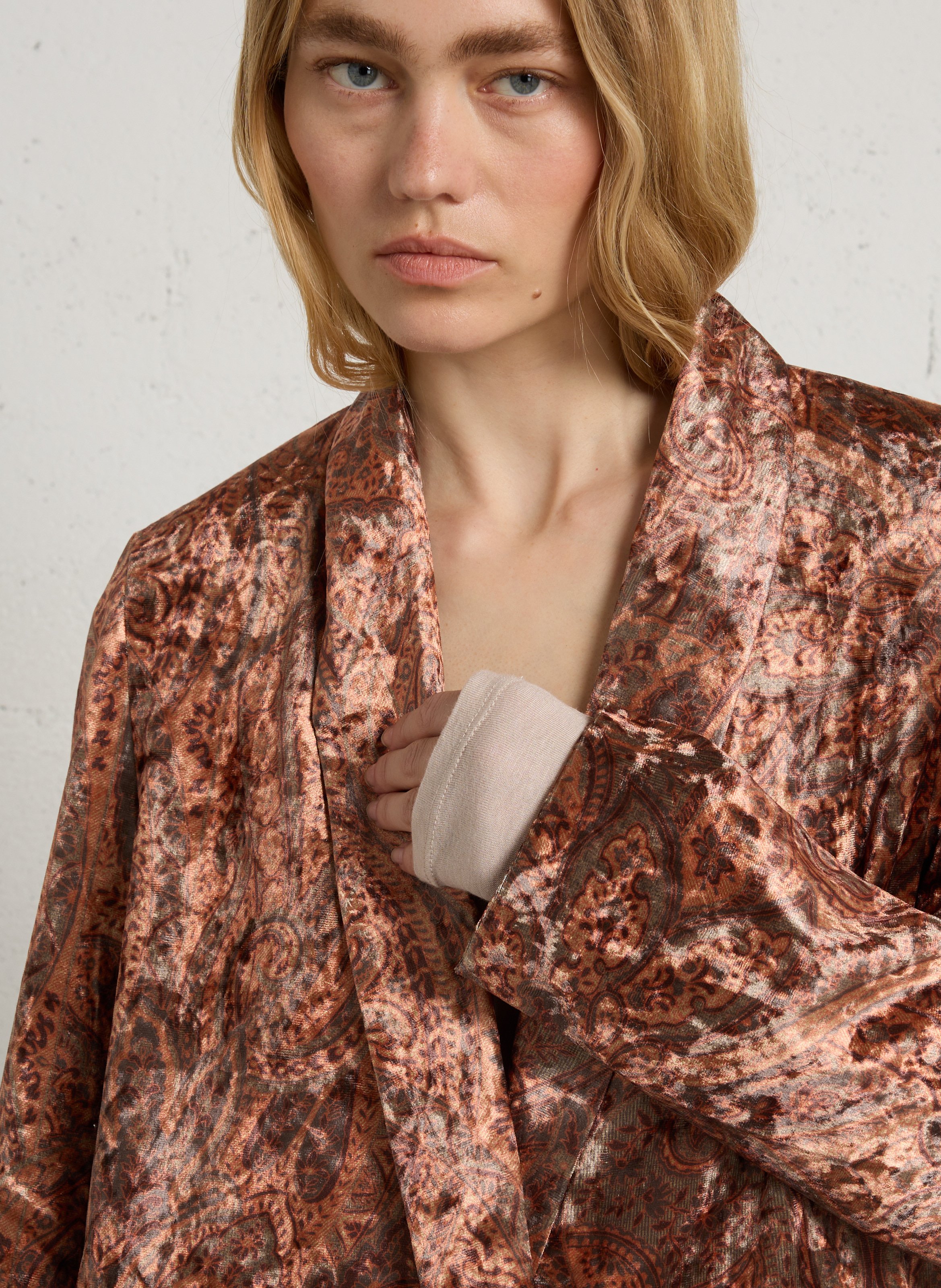 Blazer droit à motif SEE U SOON Kaki