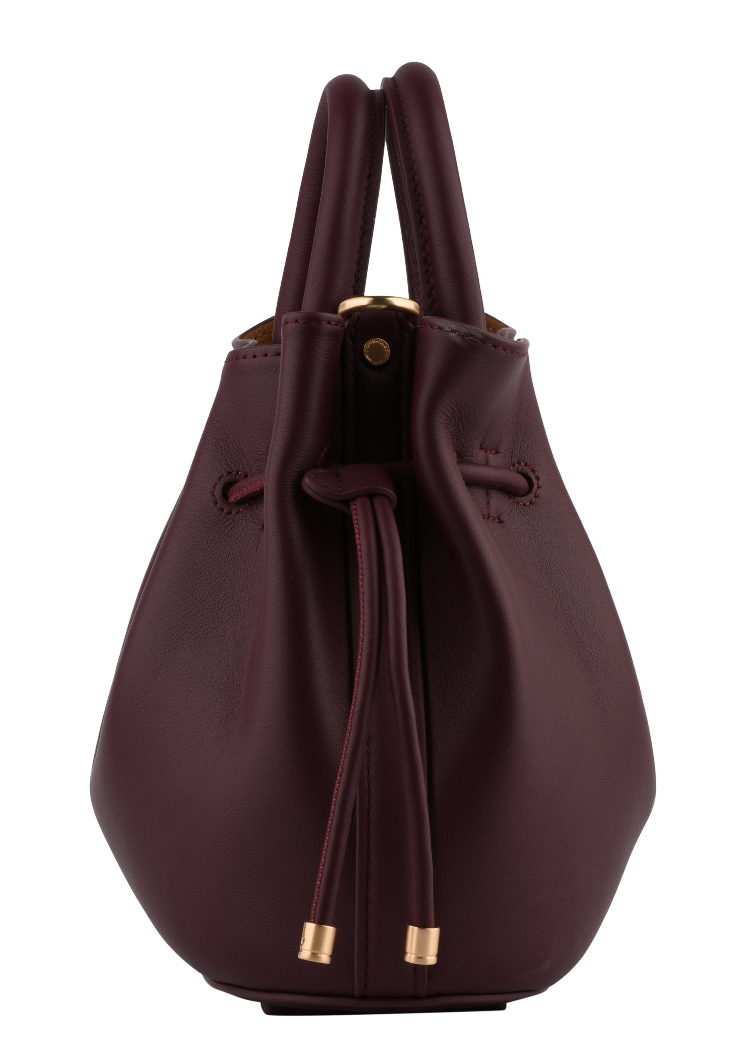 Calfskin leather handbag POURCHET Red