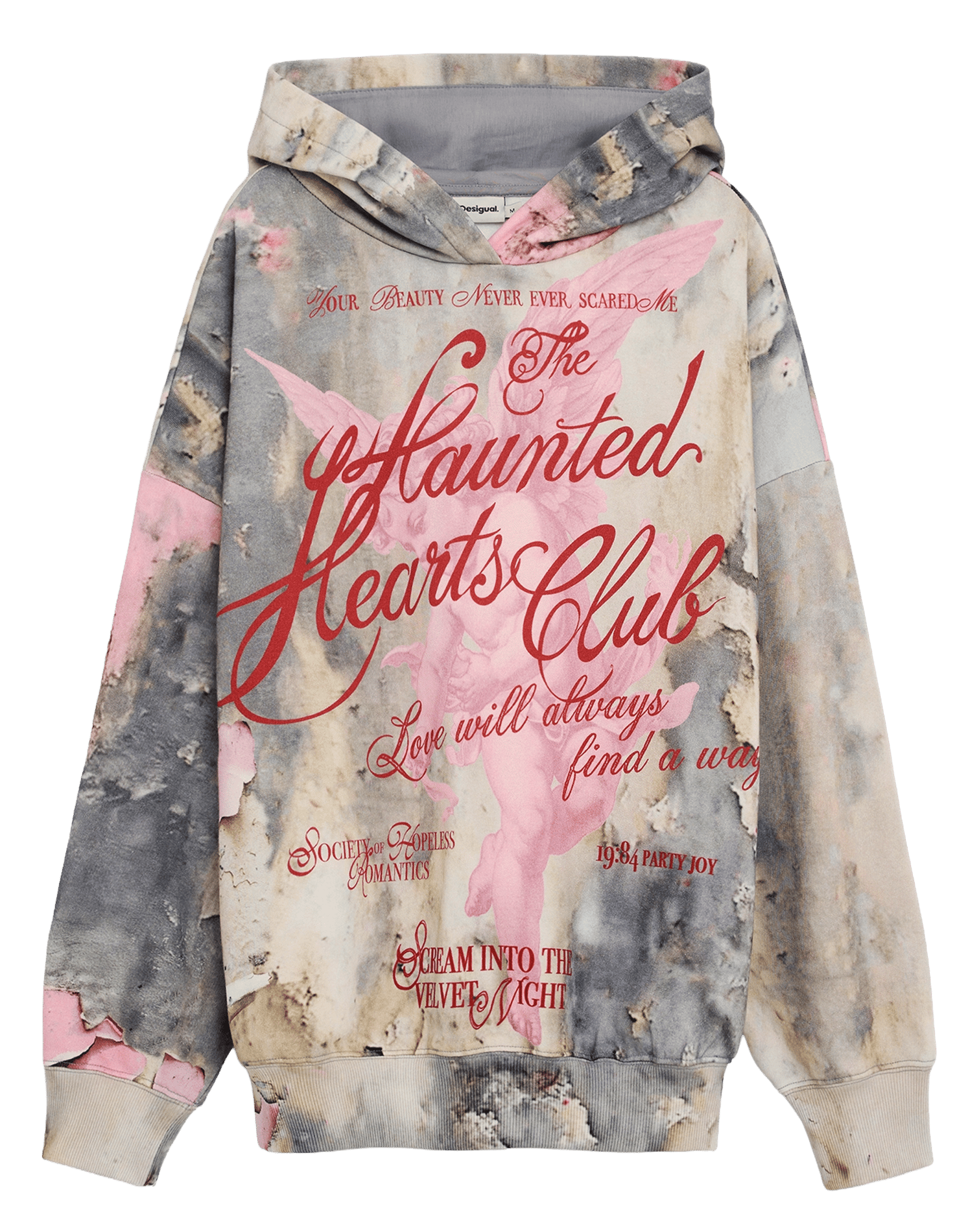 Sweat ample imprimé en coton DESIGUAL Multicolore