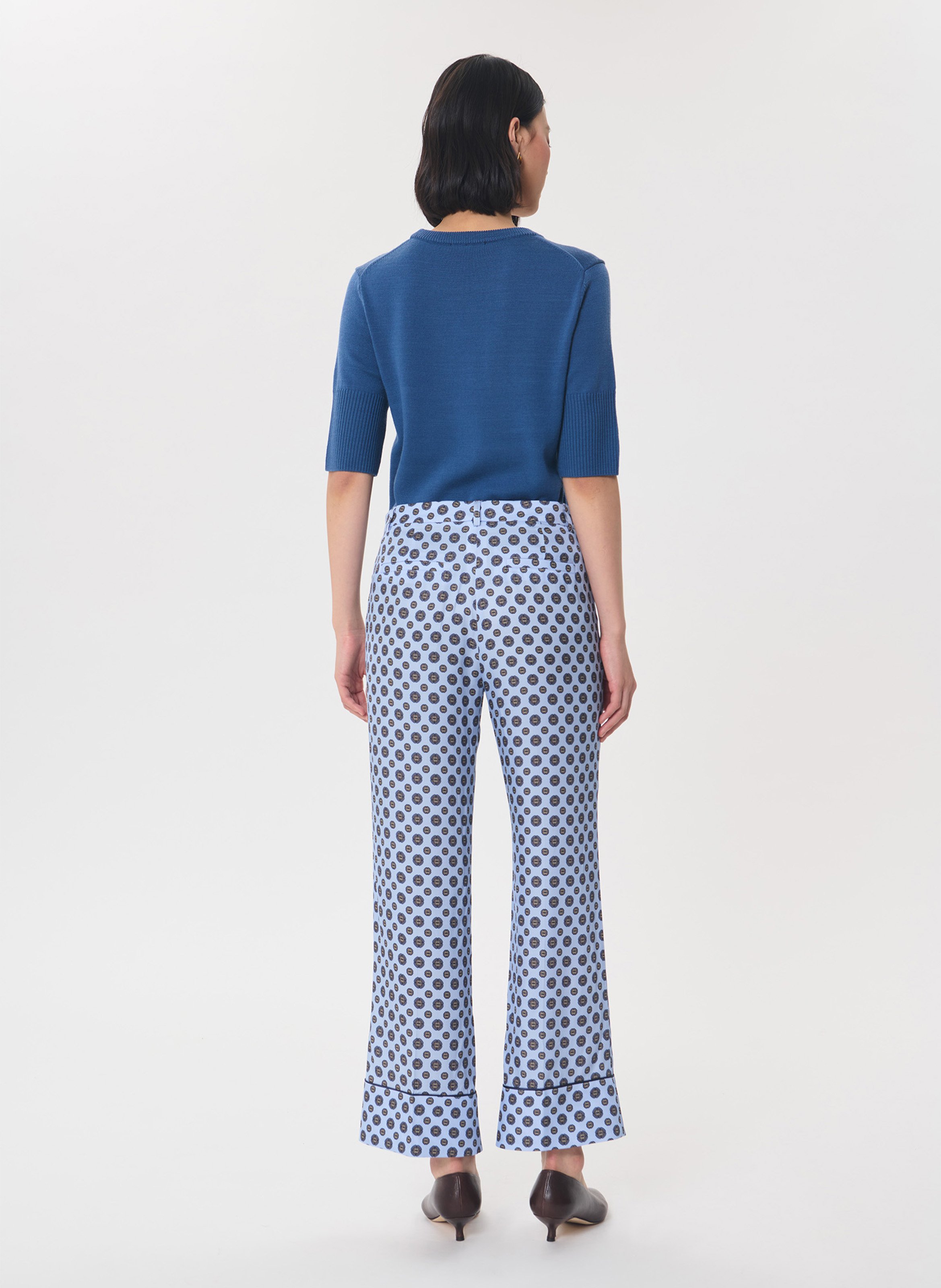 Gerade geschnittene Hose mit Motiven TARA JARMON Blau