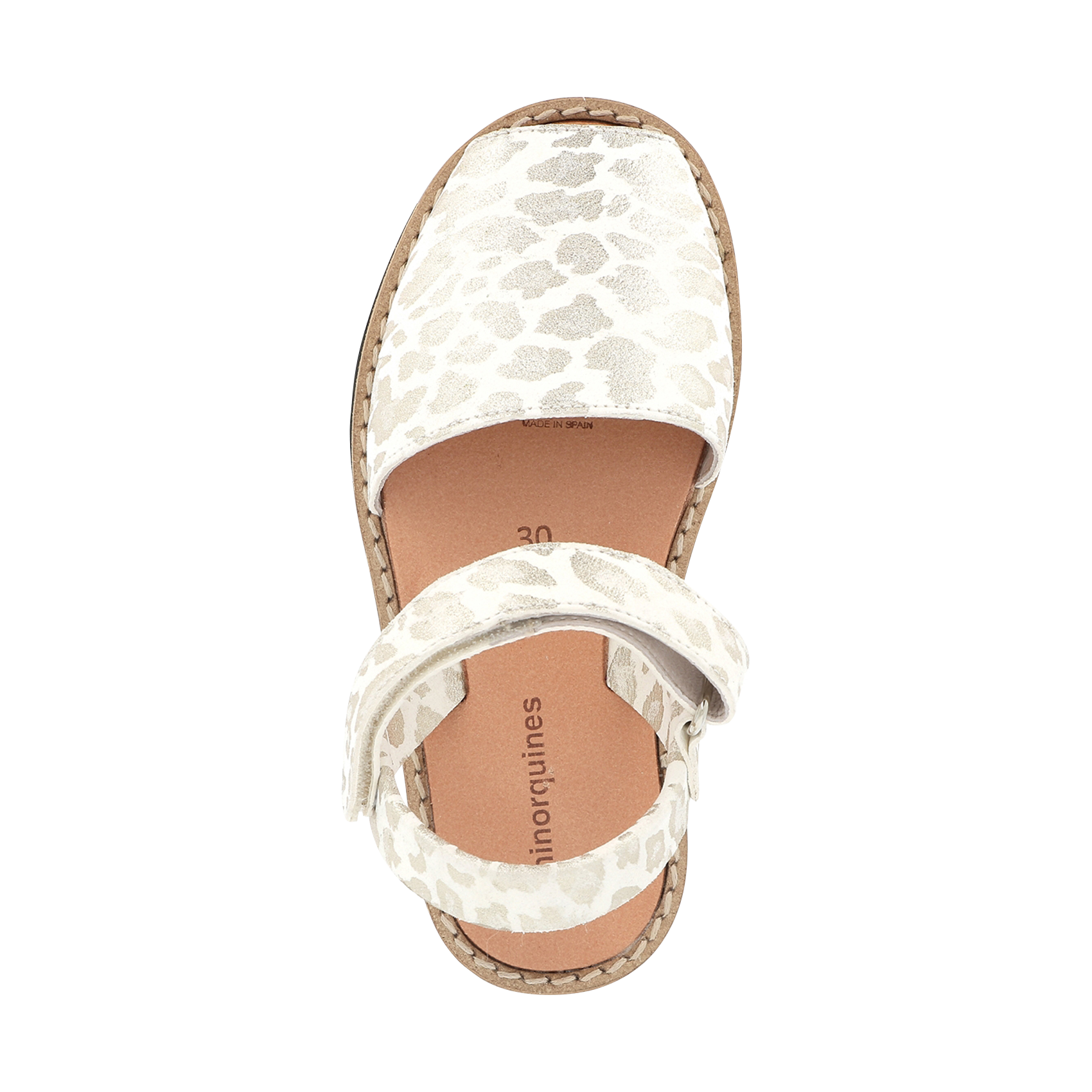 Sandales en cuir imprimé MINORQUINES Blanc