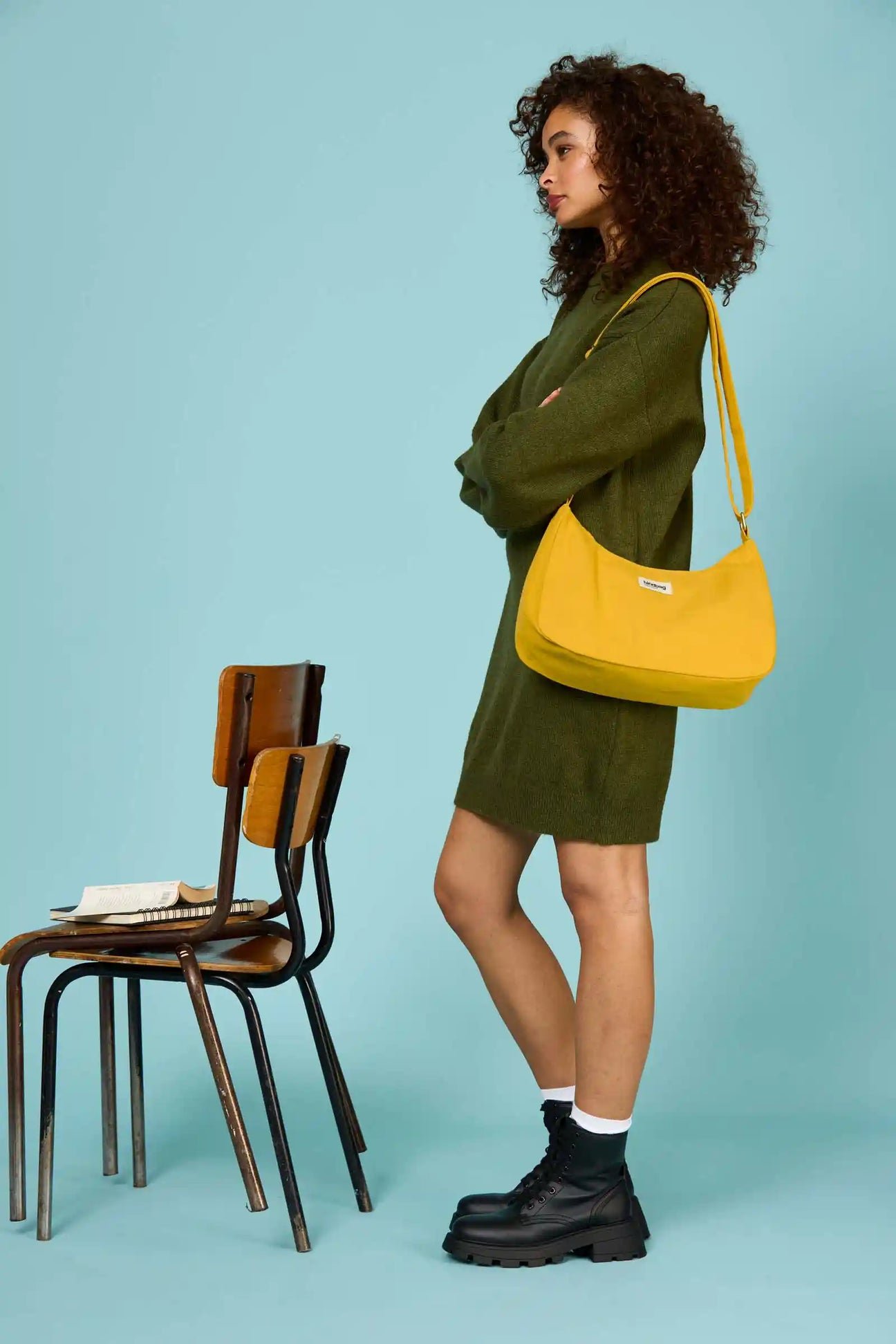 Cotton handbag Yellow