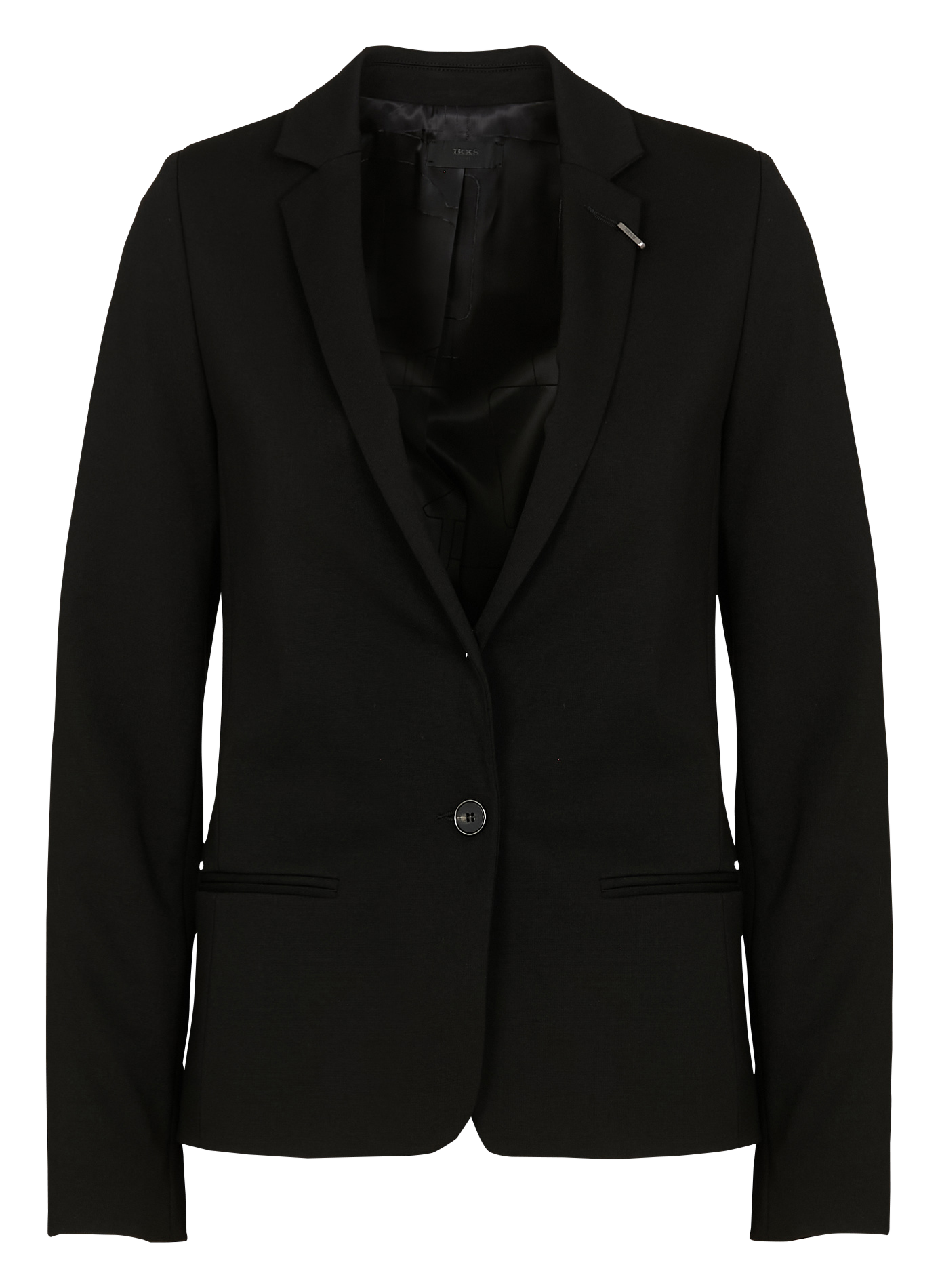 Gedetailleerde blazer van corduroy Zwart