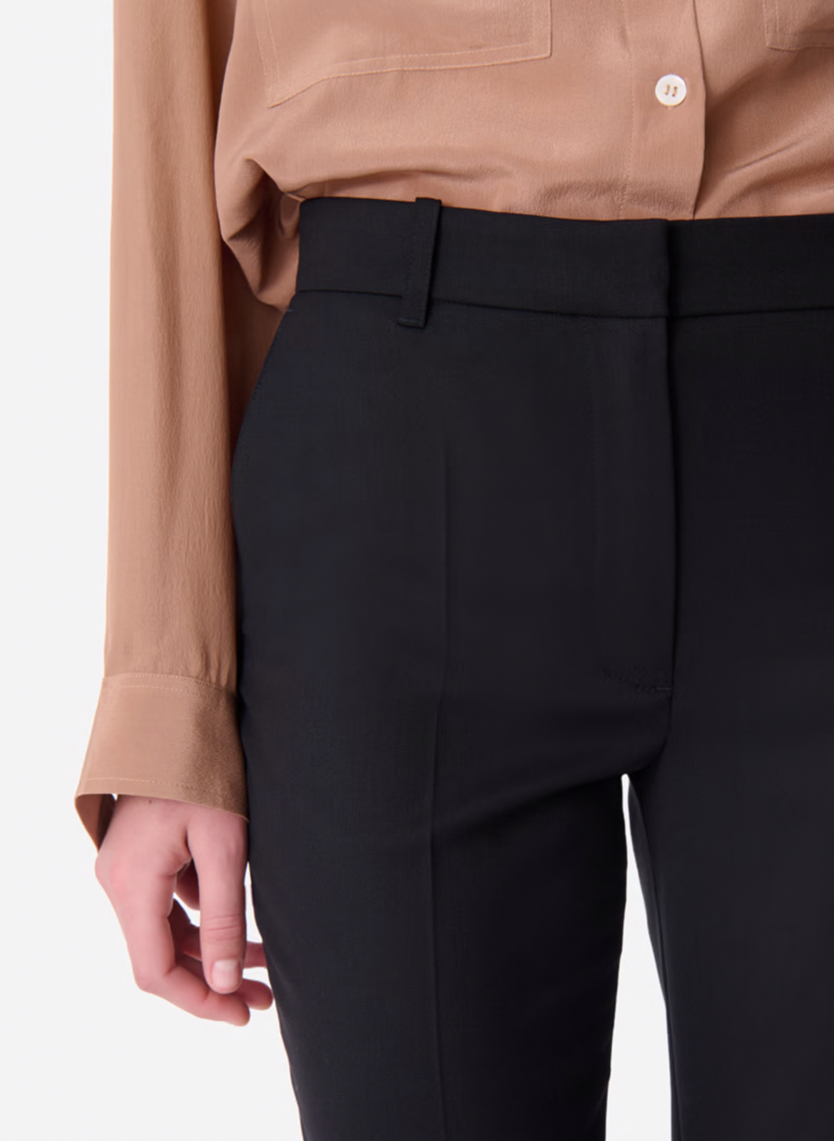Mid-waist straight-leg pants VANESSA BRUNO Black