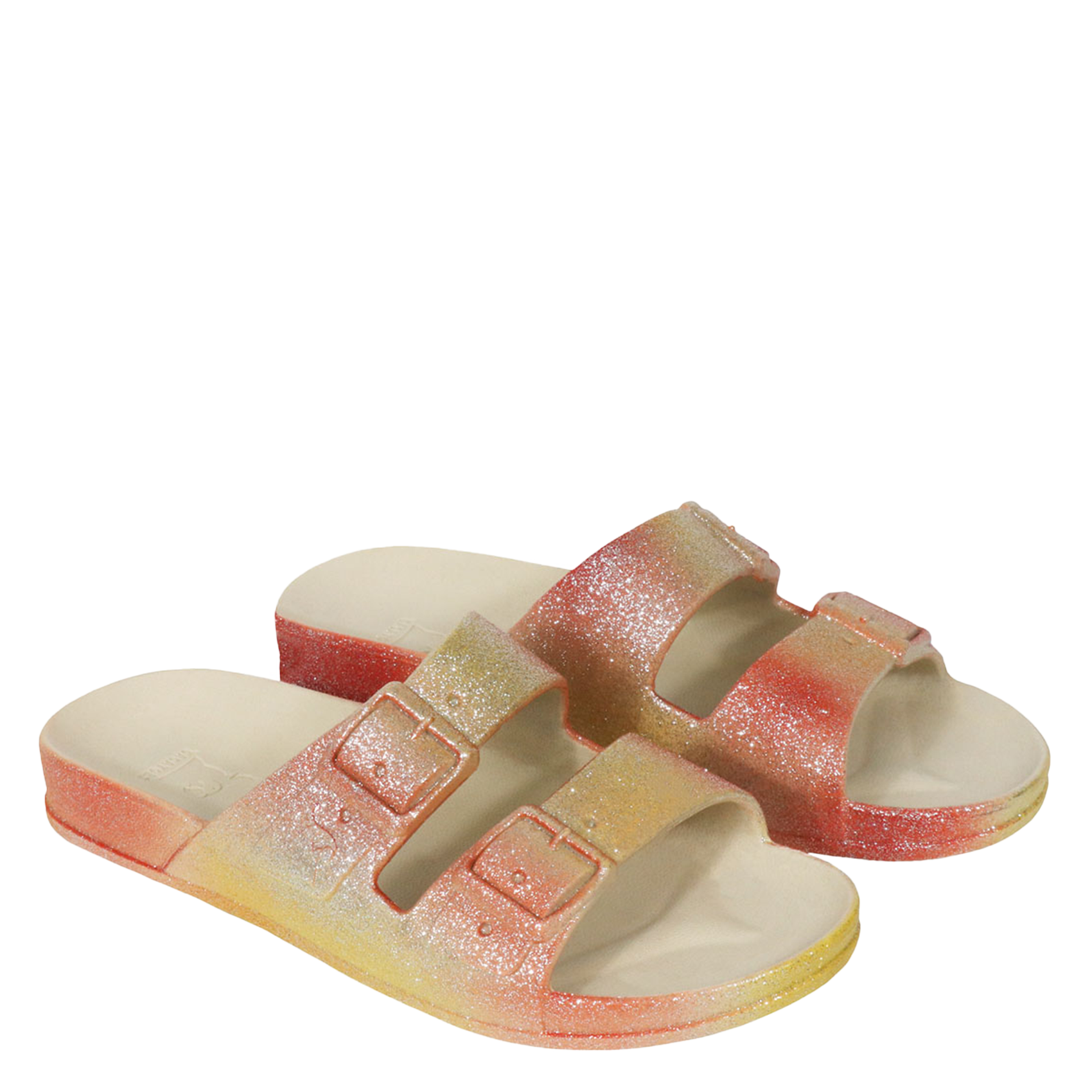 Sandales plates pailletées à brides CACATOES DO BRASIL Rouge