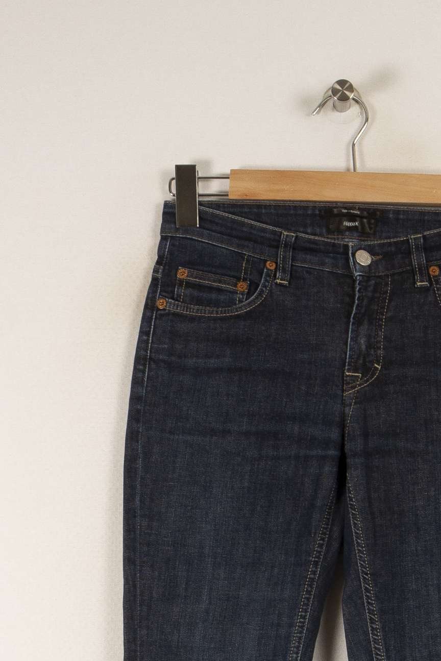 Cropped slim jeans with studs FILIPPA K - Seconde Main Blue