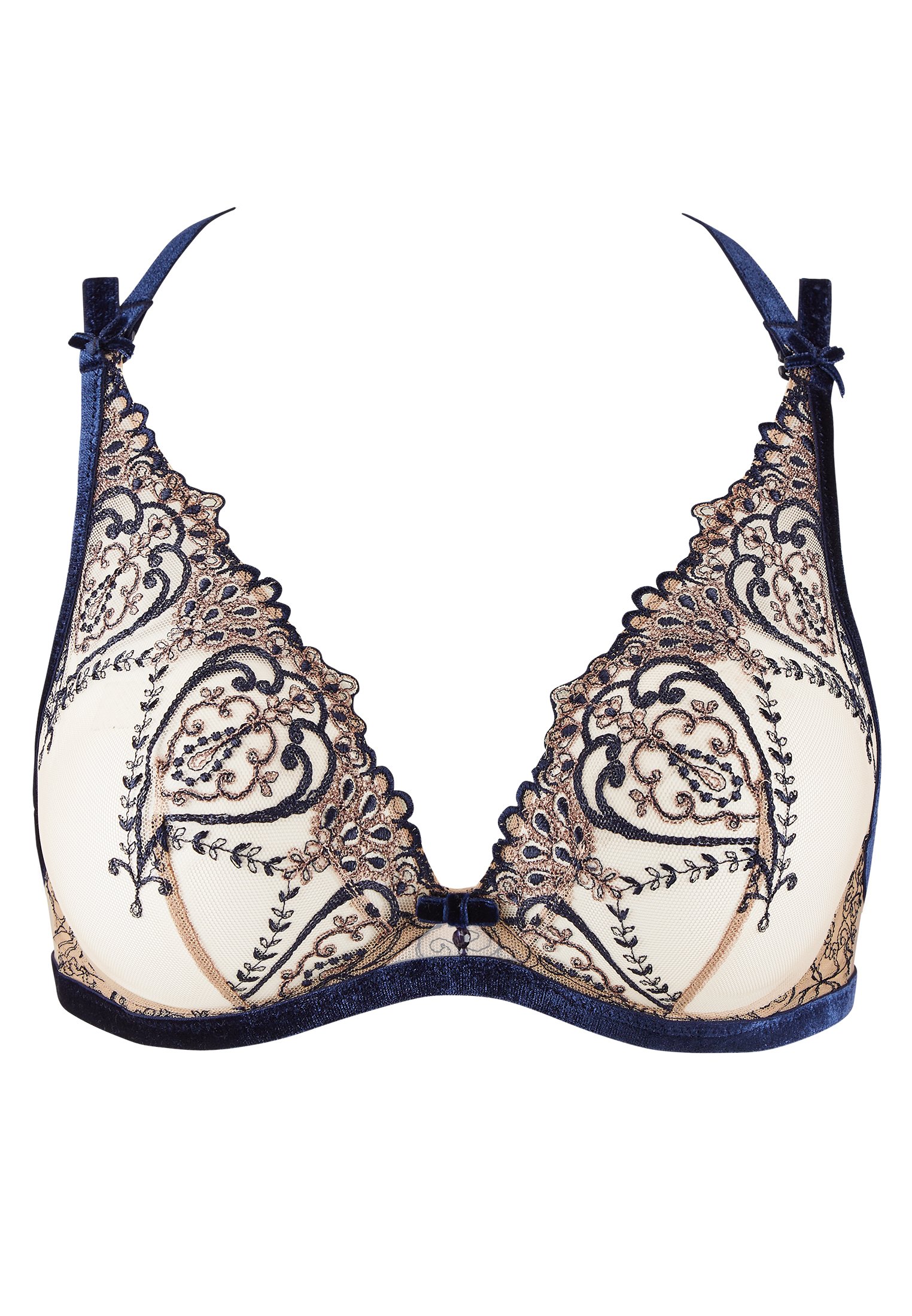 A la Folie kohl black underwired triangle bra AUBADE Blue