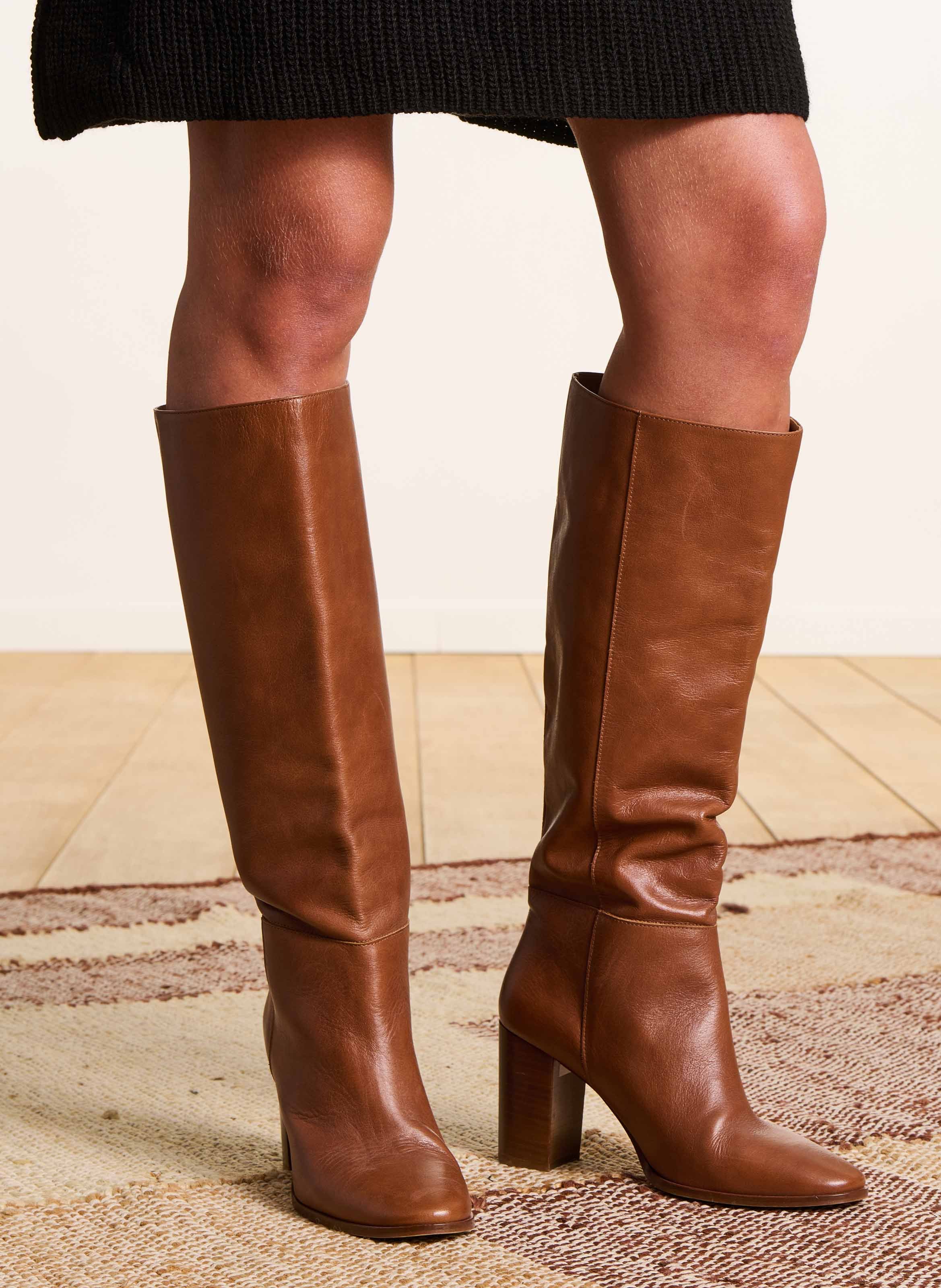 Heeled leather boots LA FEE MARABOUTEE Brown