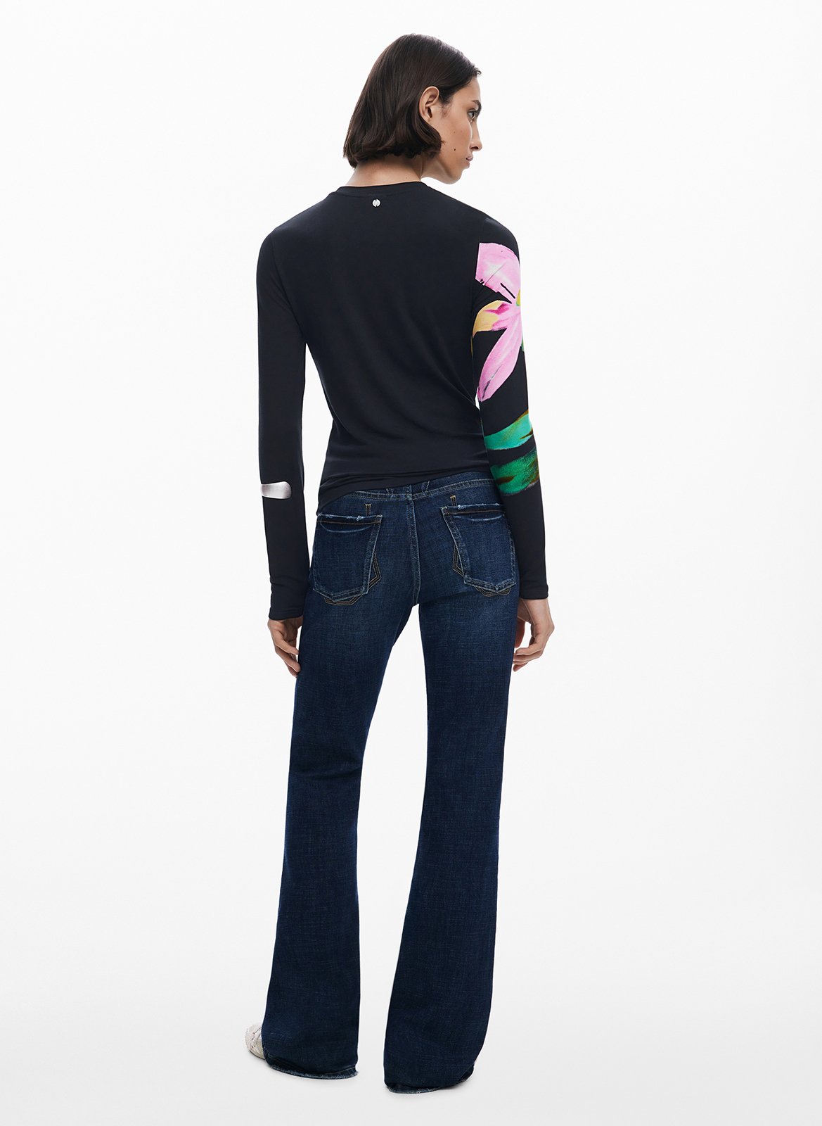 Tee-shirt col rond DESIGUAL Noir