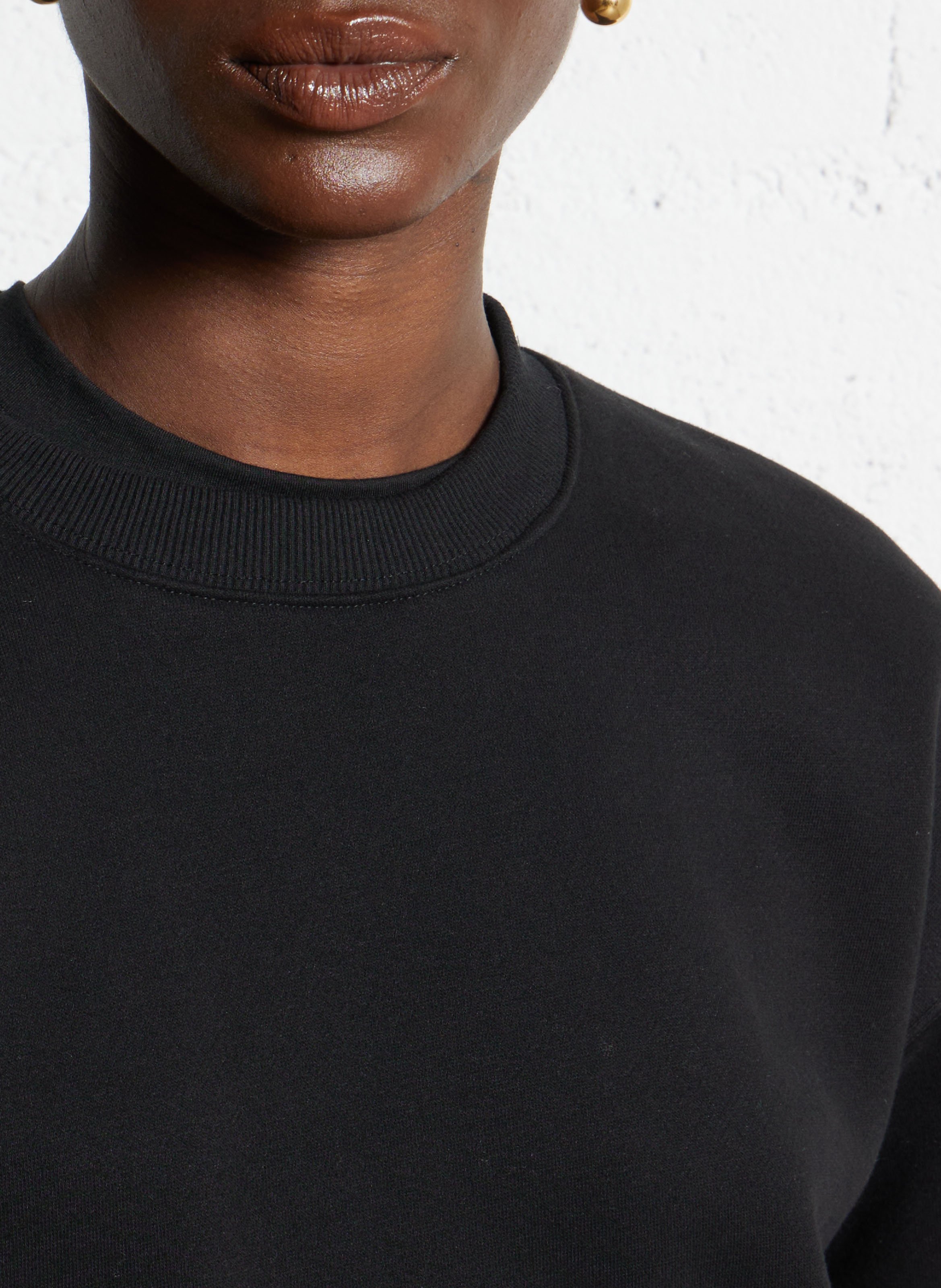 Oversize Rundhalsausschnitt Sweatshirt BERENICE Schwarz