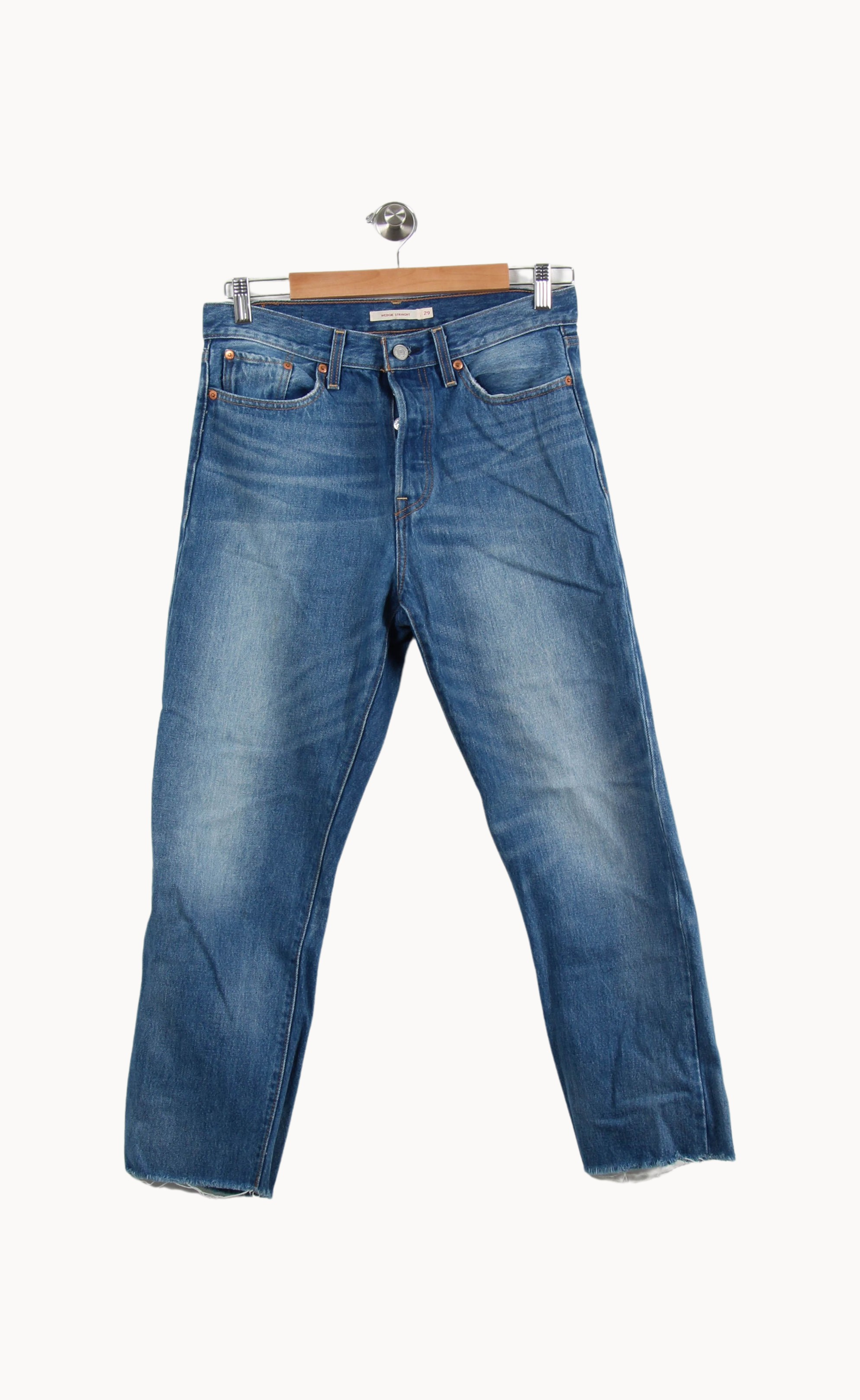 Cropped slim jeans with studs LEVI'S - Seconde main Blue