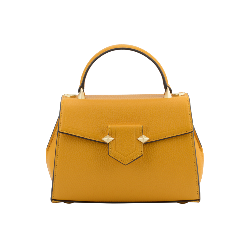 Handbag - cowhide leather POURCHET Red