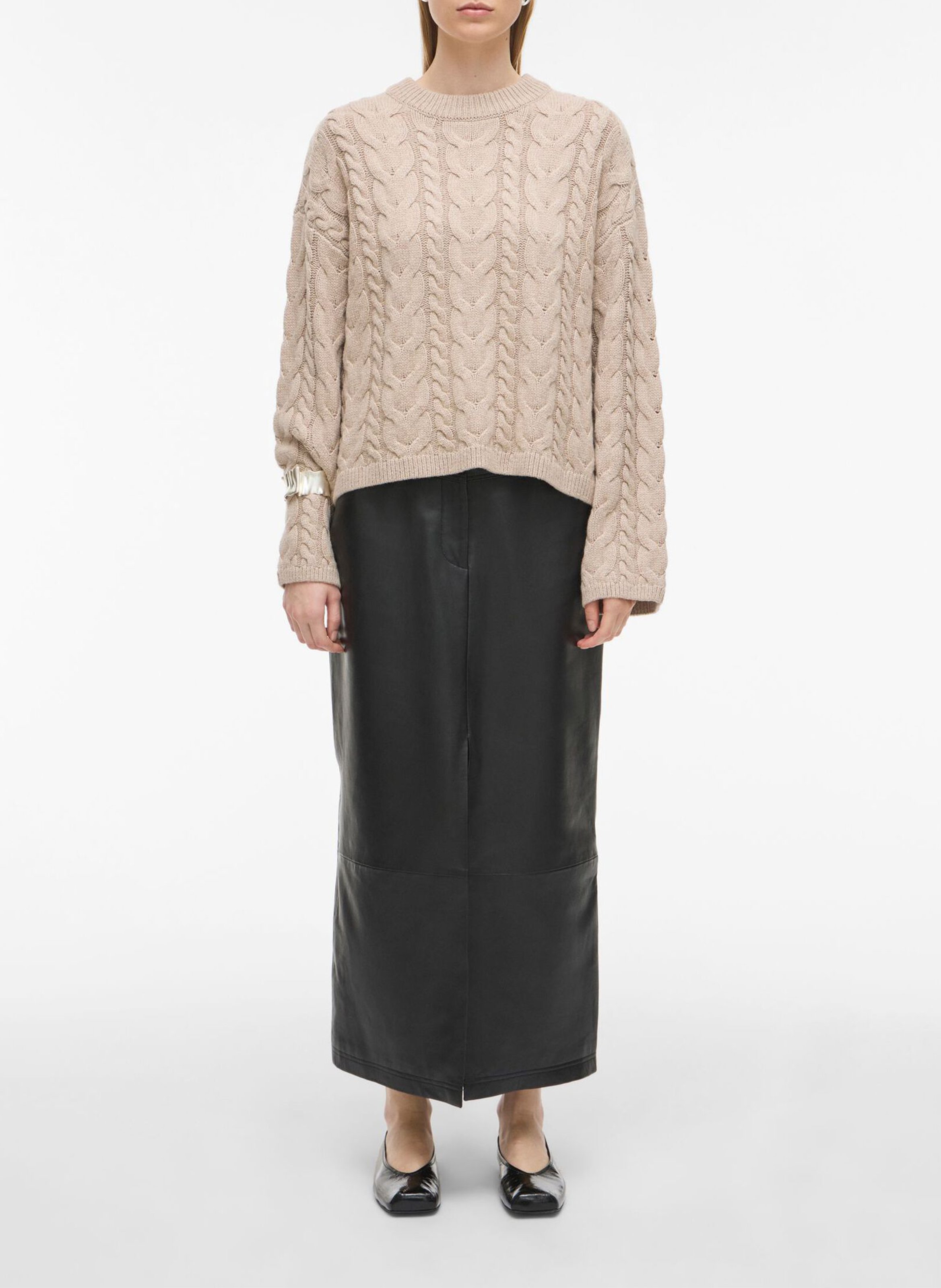 Trui met opstaande kraag ROUGE EDIT Beige