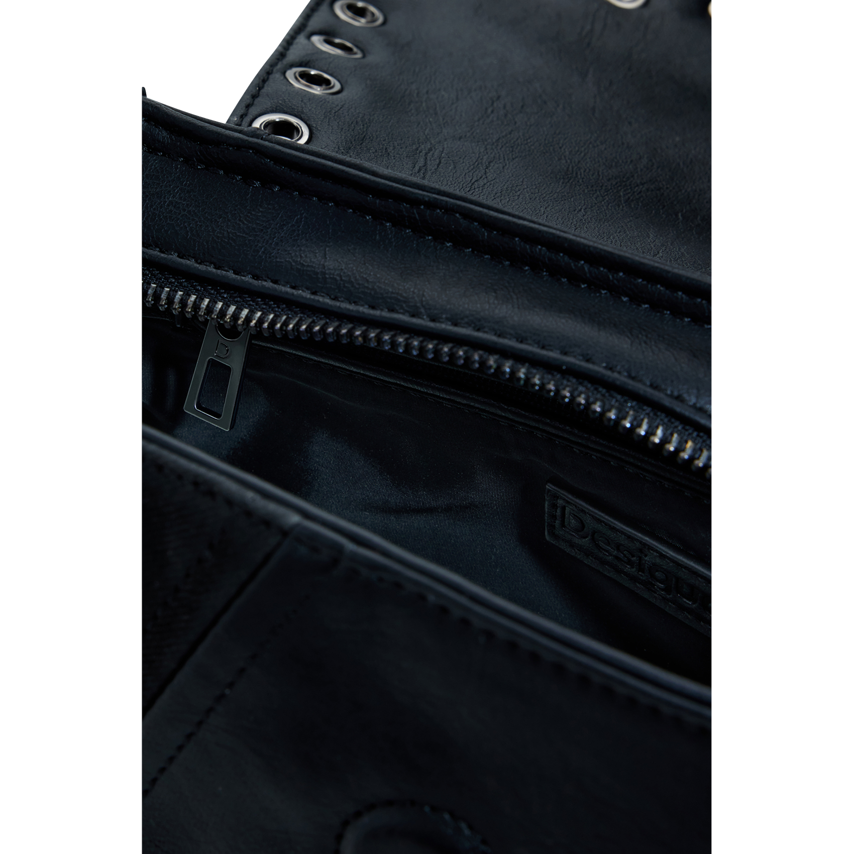 Sac baguette effet cuir à clous DESIGUAL Noir