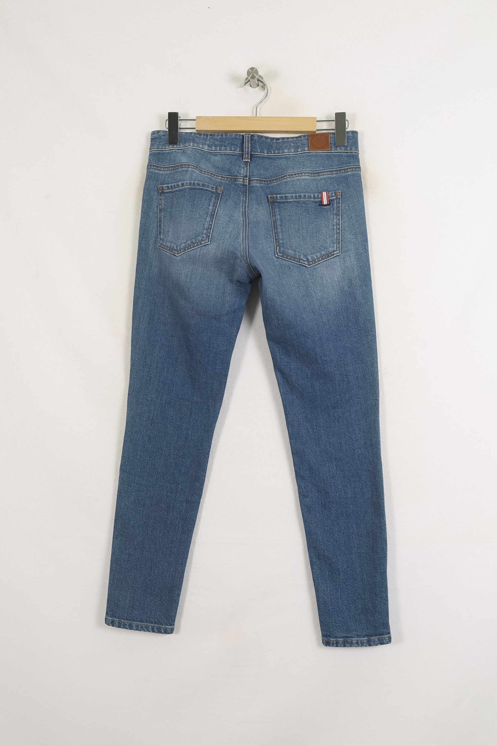 Cropped slim jeans with studs INES DE LA FRESSANGE - Seconde main Blue