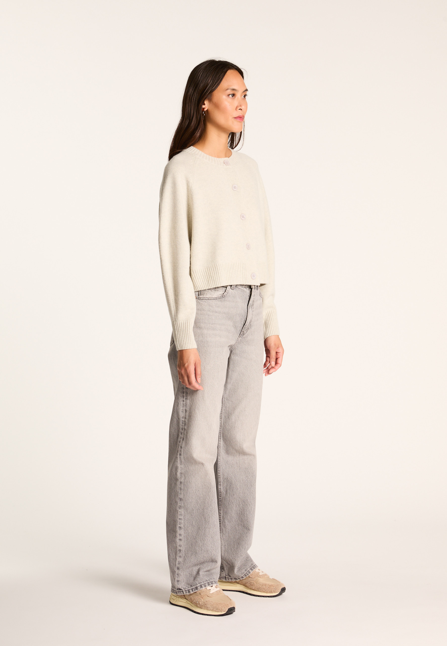 Cashmere cardigan MAISON MONTAGUT Grey