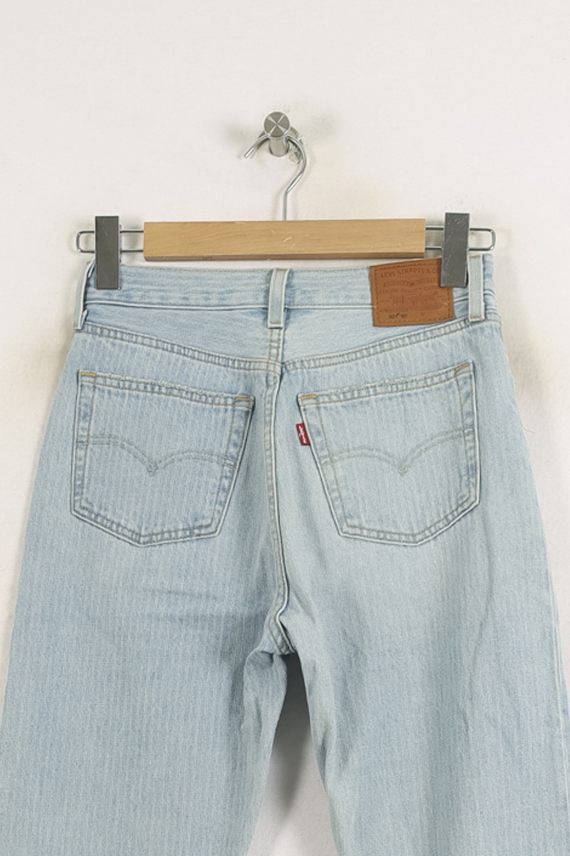Cropped slim jeans with studs LEVI'S - Seconde main Blue